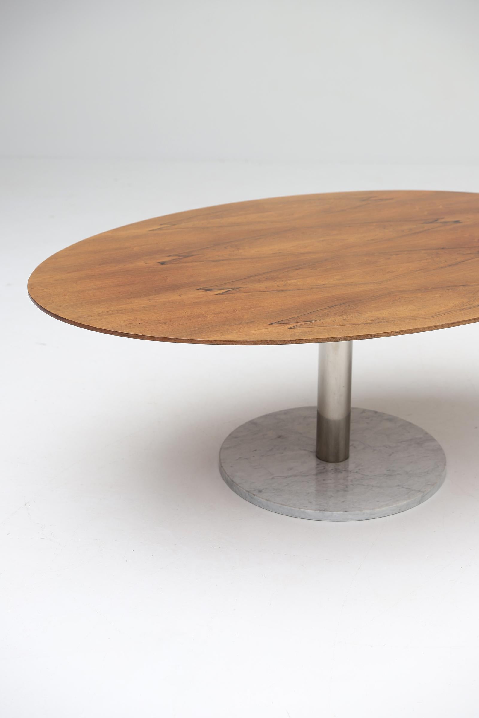 midcentury dining table with marble base by Alfred Hendrickx for Belform 1960s 4