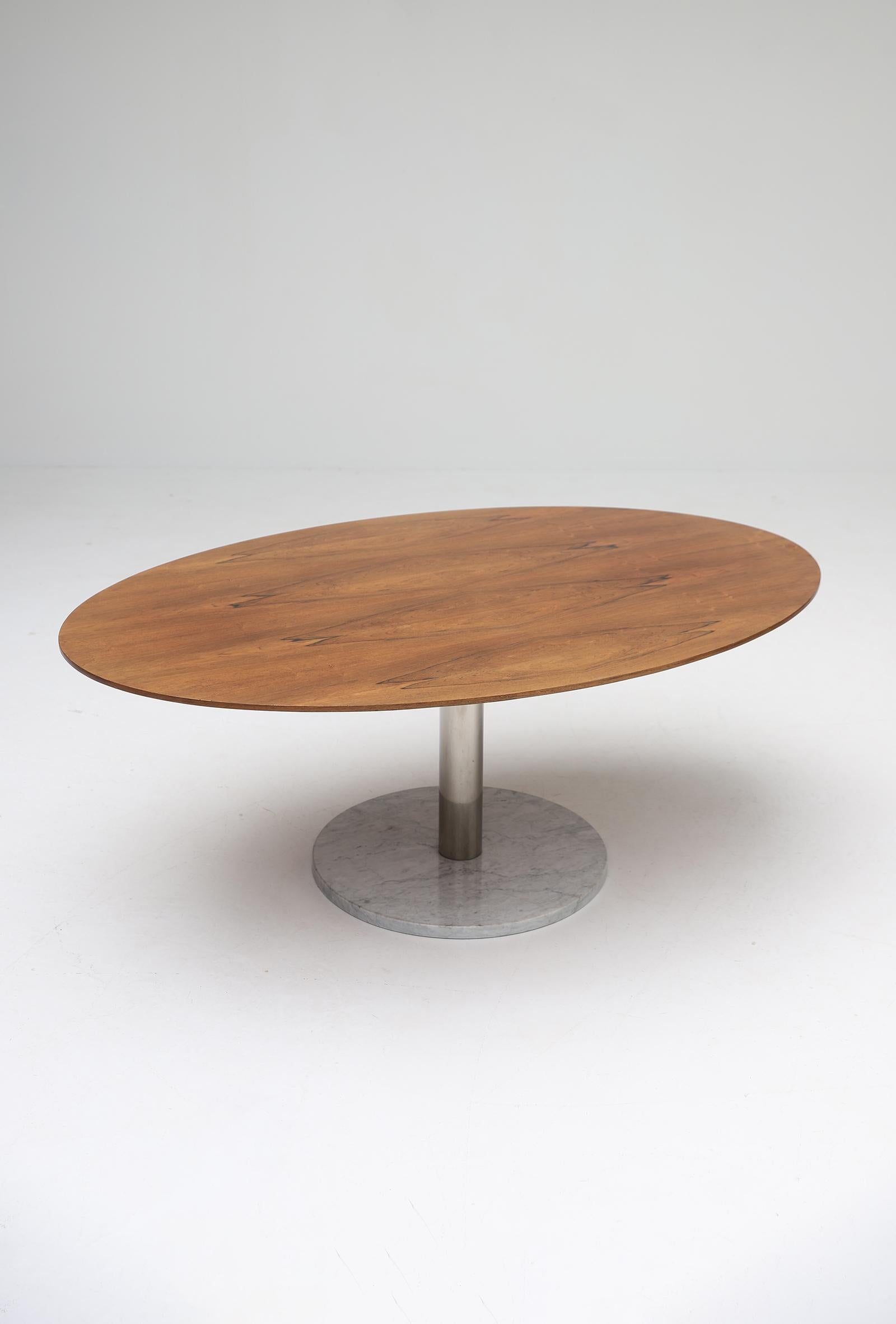 midcentury dining table with marble base by Alfred Hendrickx for Belform 1960s 5