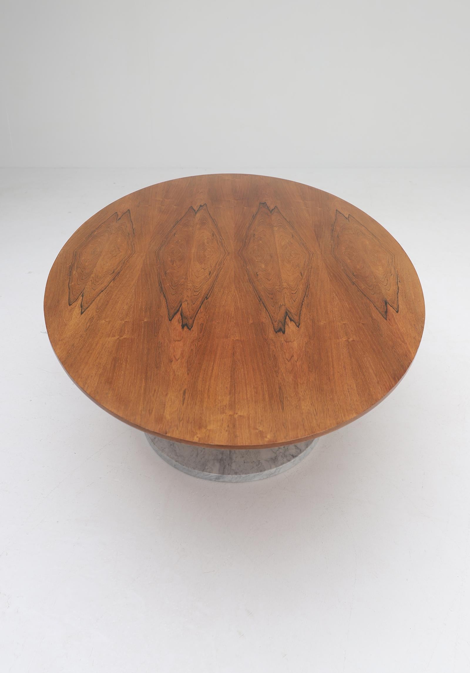 midcentury dining table with marble base by Alfred Hendrickx for Belform 1960s 1