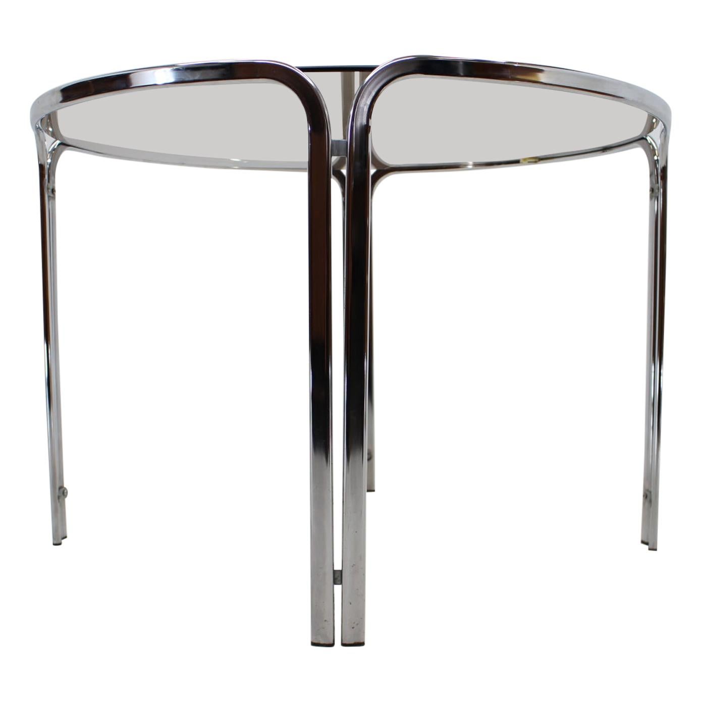 Midcentury Dinning Chrome Table, Italy, 1960s
