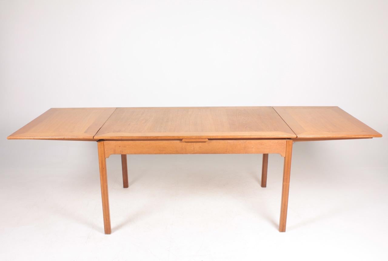 Danish Midcentury Dining Table in Patinated Oak Designed by Kaare Klint, 1950s