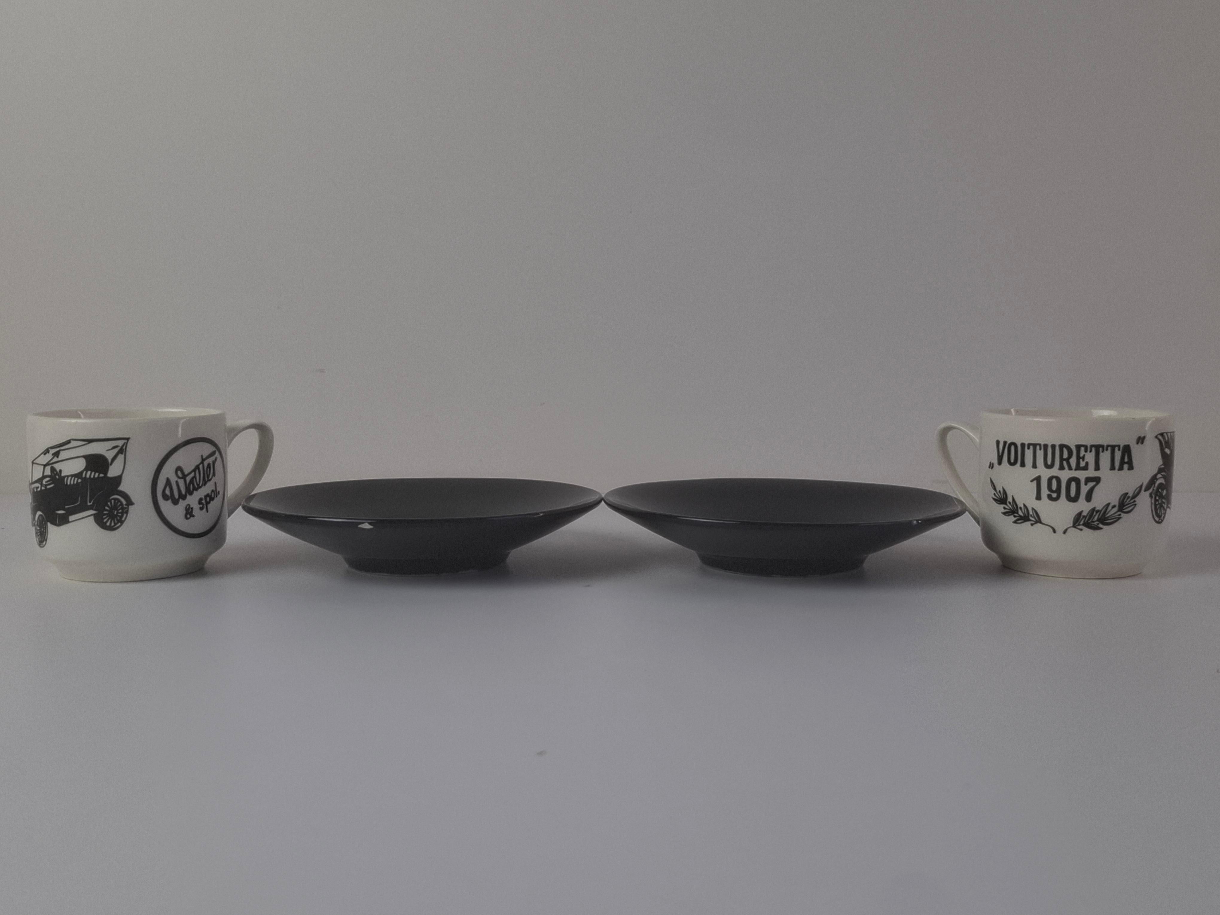 Midcentury Ditmar Urbach Czechoslovak Porcelain Cup and Saucer Set im Zustand „Gut“ im Angebot in Praha, CZ