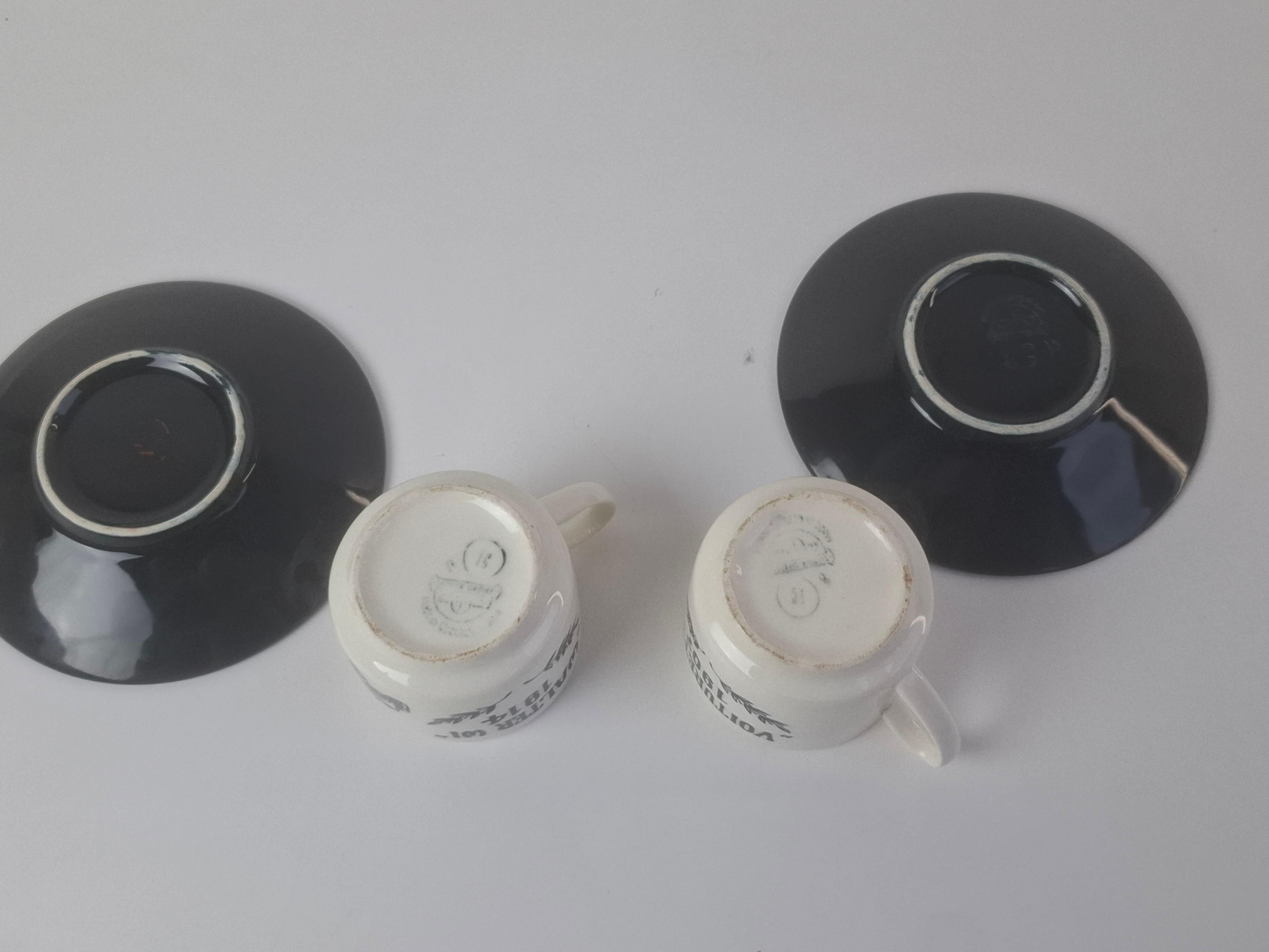 Midcentury Ditmar Urbach Czechoslovak Porcelain Cup and Saucer Set im Angebot 2