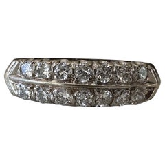Midcentury Double Row Diamond Band