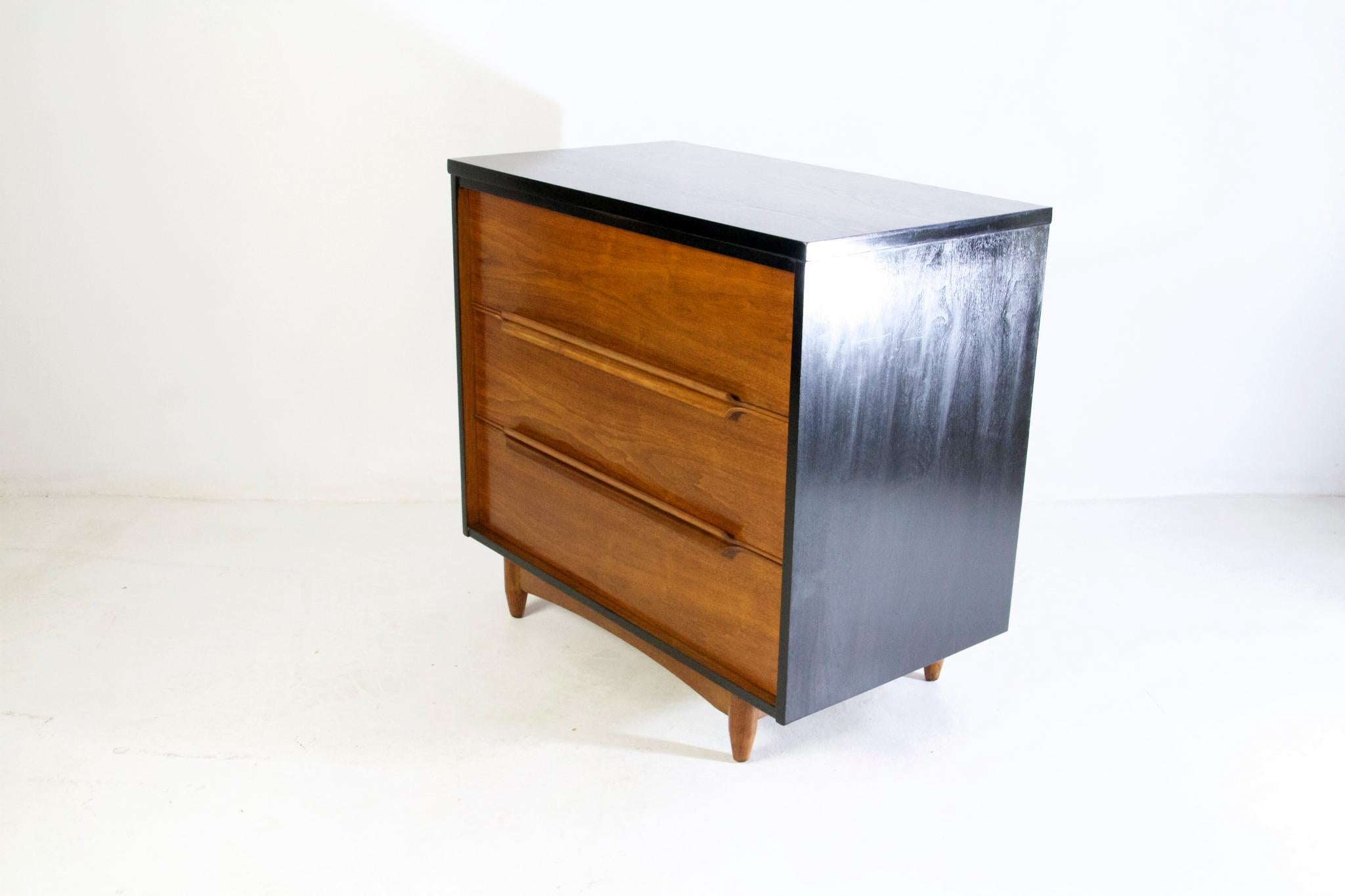 Mid-Century Modern Mid Century Hardwood Dresser Italy  For Sale