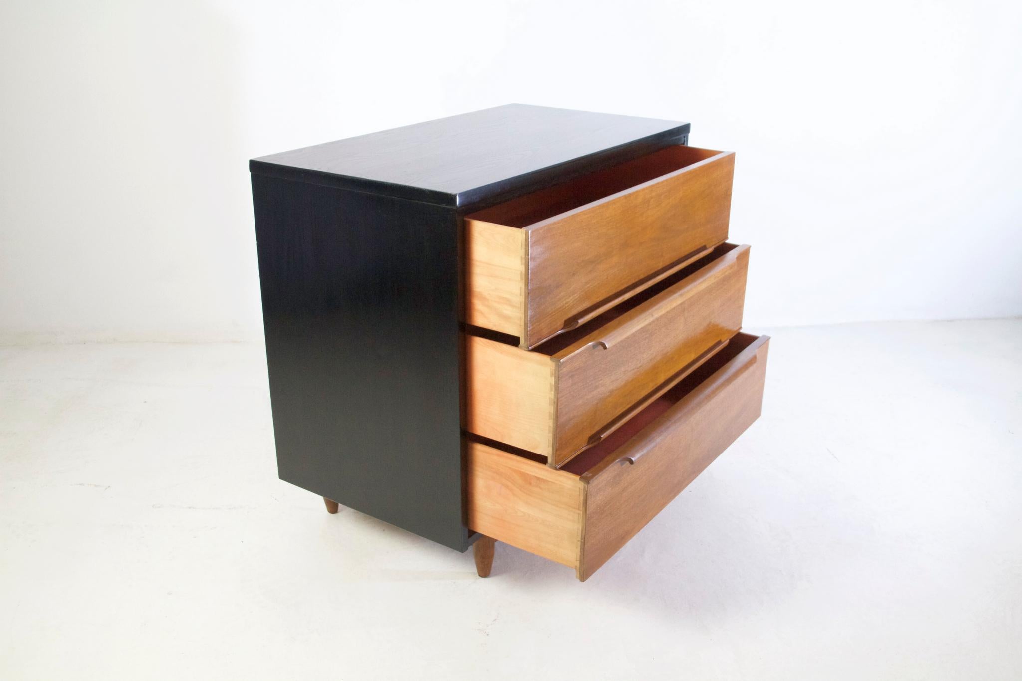 20th Century Mid Century Hardwood Dresser Italy  For Sale