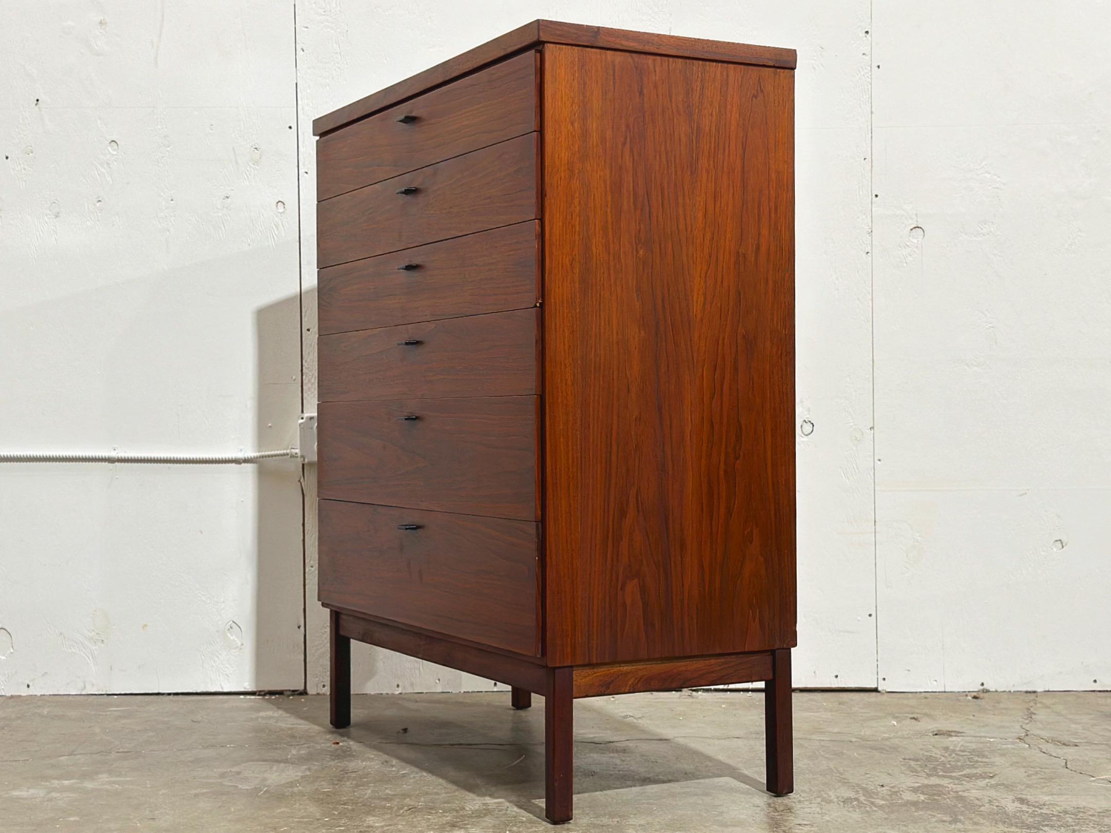 Midcentury Dresser - Jack Cartwright - Founders Patterns 10 - Tall Highboy Chest In Good Condition In Decatur, GA