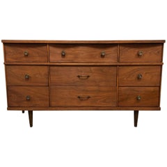 Midcentury Dresser with Bronze Drawer Pulls