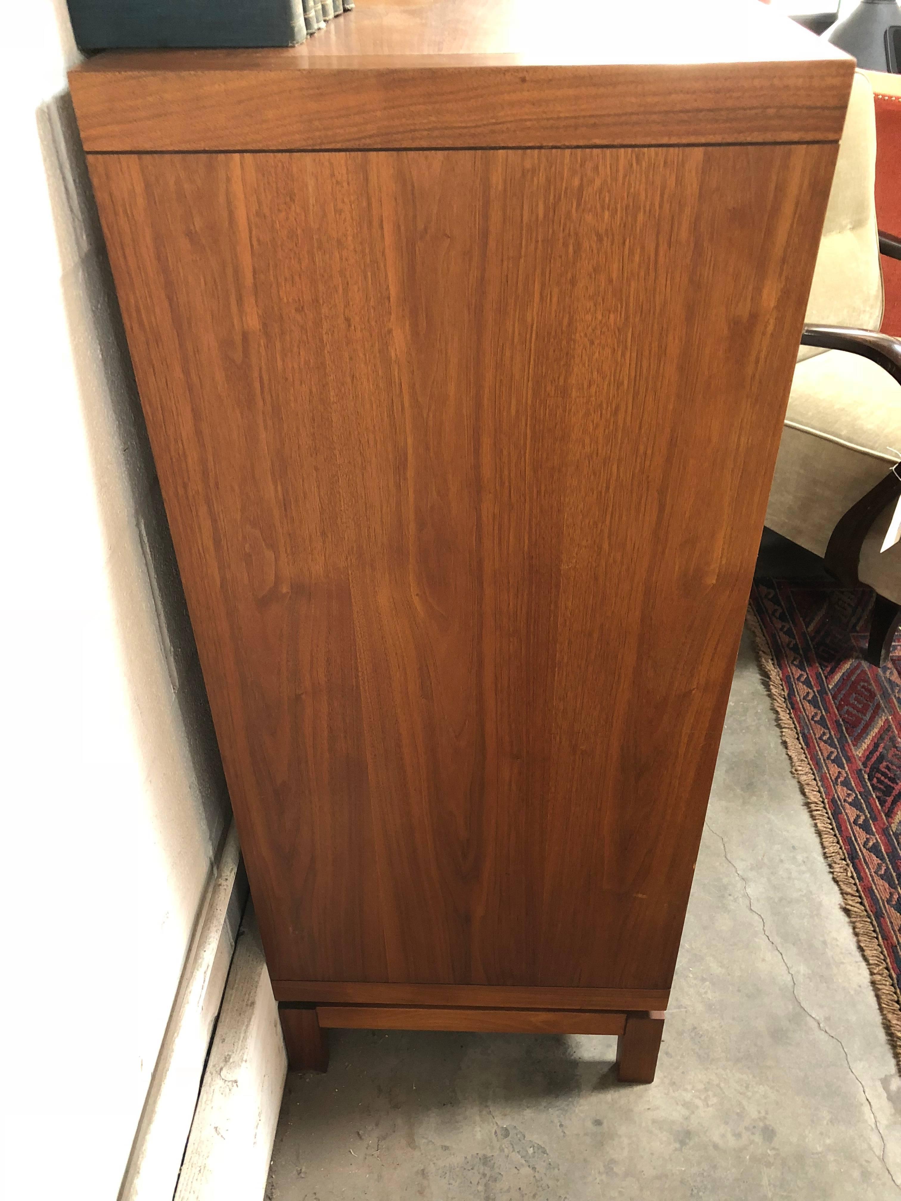19th Century Midcentury Dresser with Leather Hardware Detail