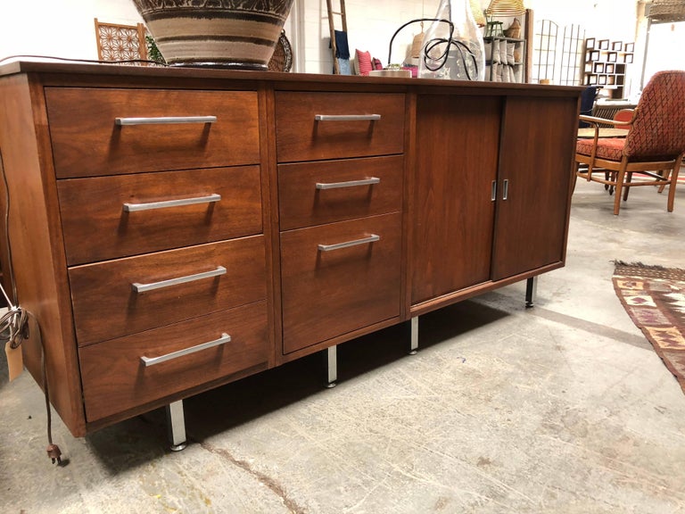 Midcentury Dresser with Metal Legs at 1stDibs