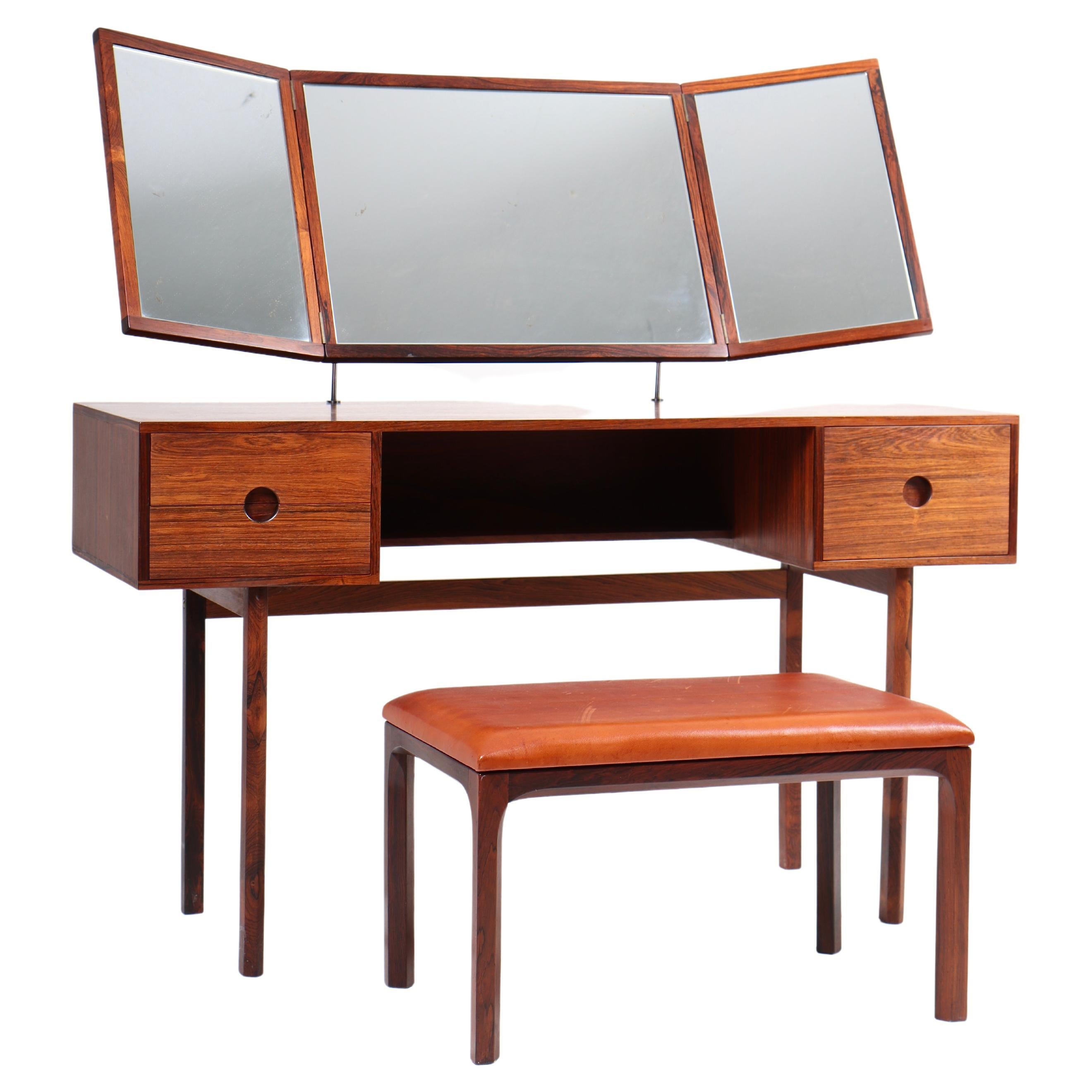 Mid-Century Dressing Table in Rosewood Designed by Kai Kristiansen, 1960s