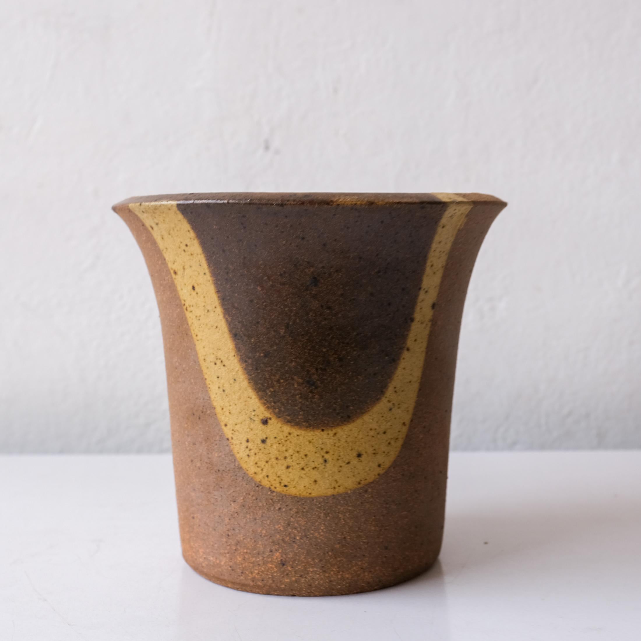 Midcentury Drip Glaze Stoneware Planter in the Style of David Cressey 5
