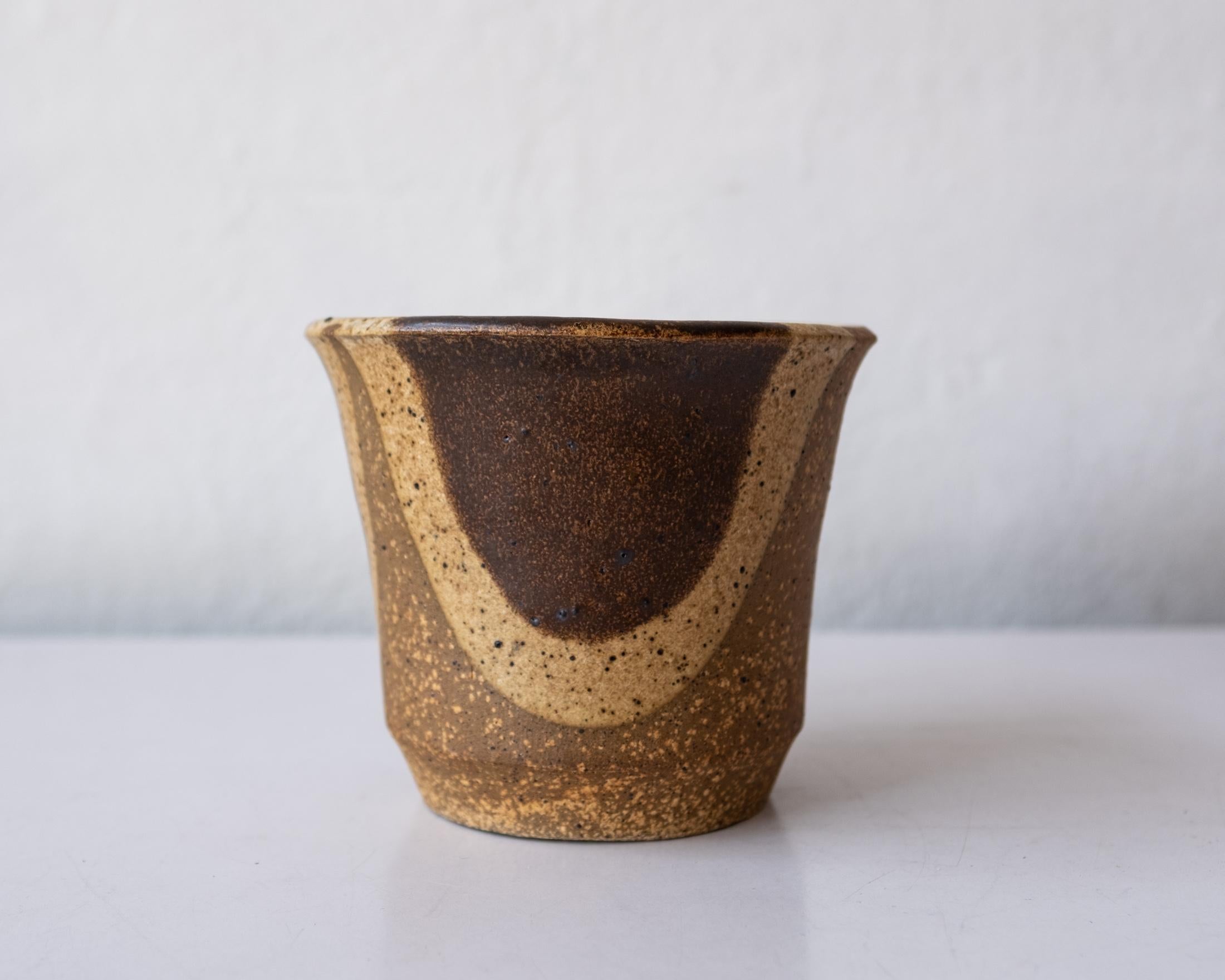 Mid-Century Modern Midcentury Drip Glaze Stoneware Planter in the Style of David Cressey For Sale