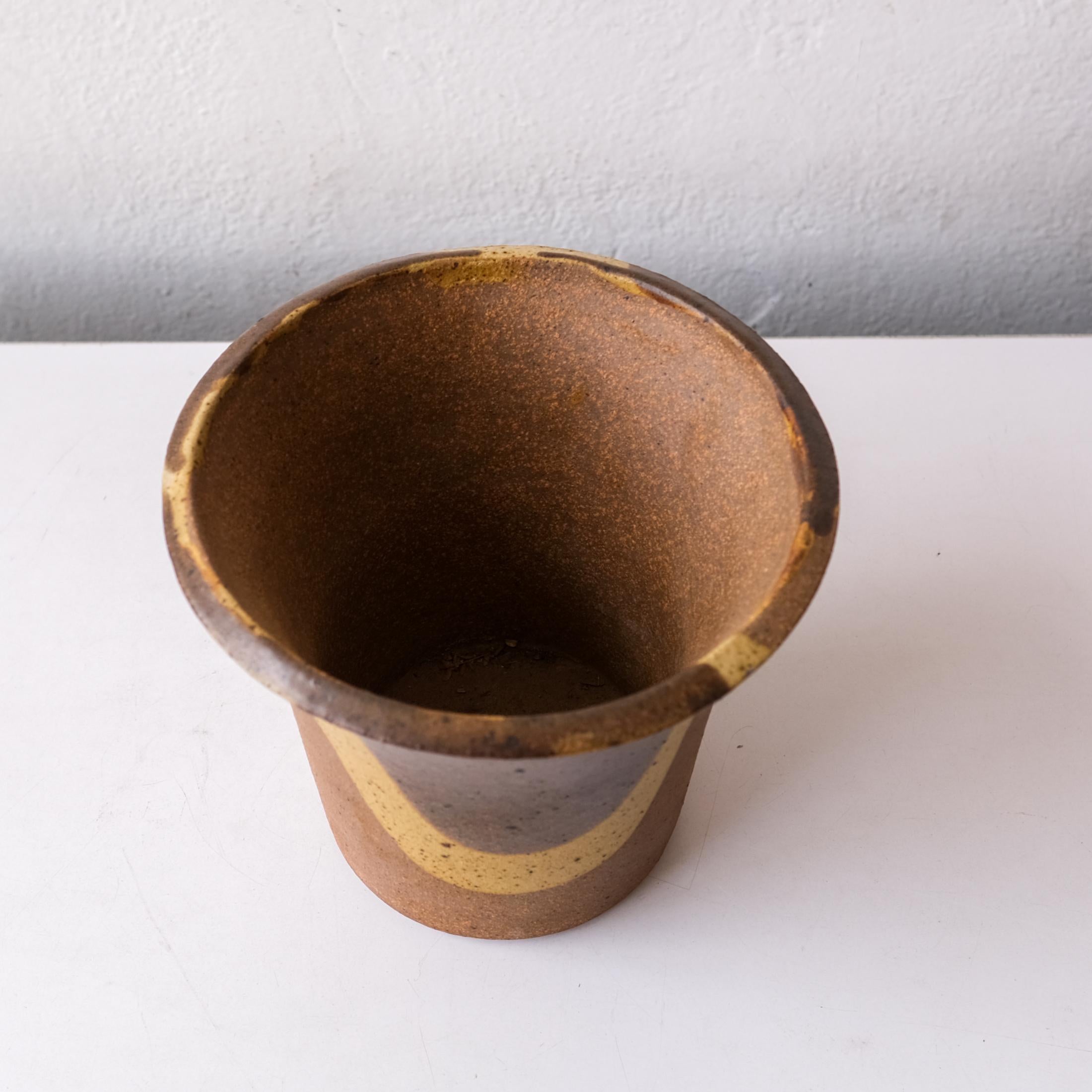 Midcentury Drip Glaze Stoneware Planter in the Style of David Cressey In Good Condition In San Diego, CA