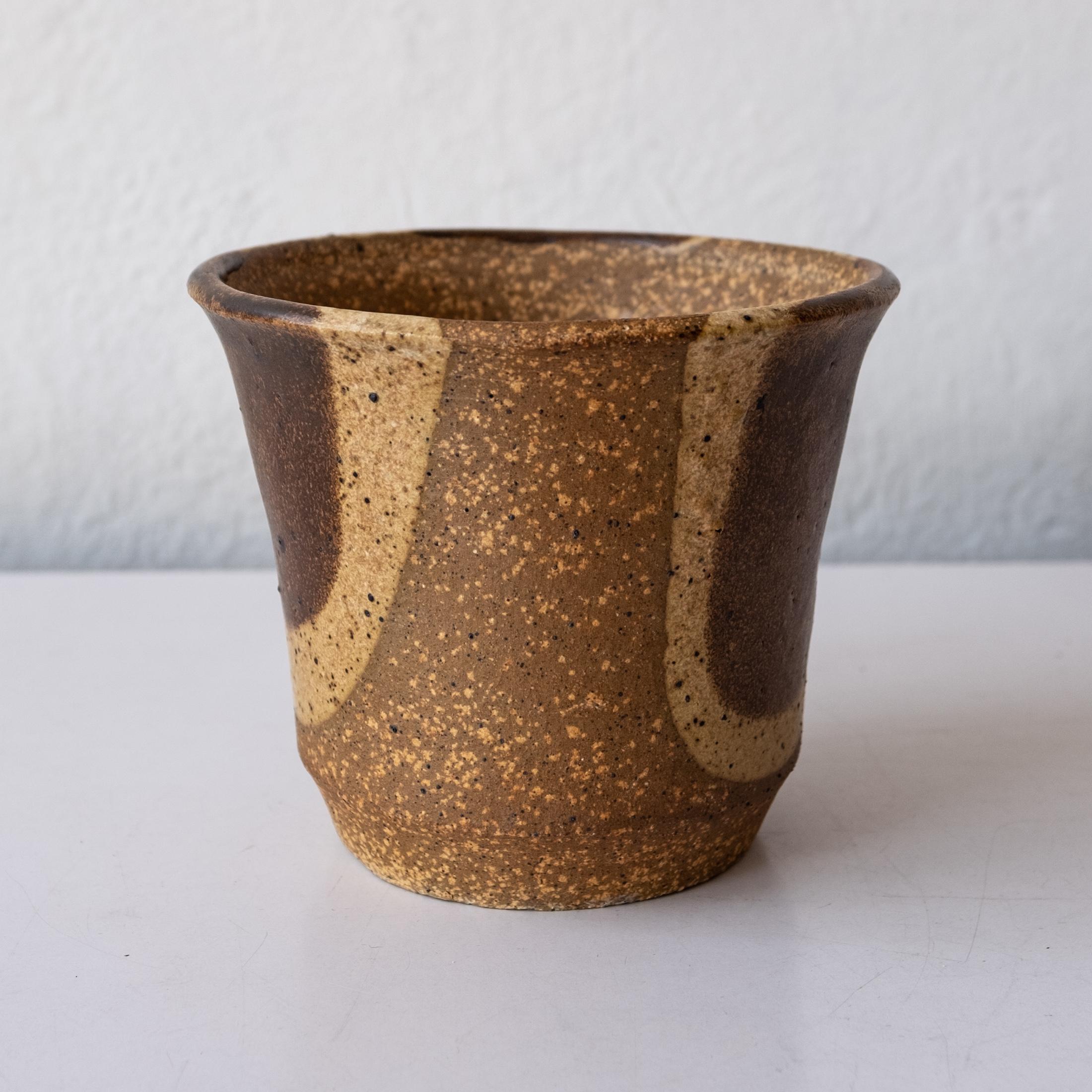 20th Century Midcentury Drip Glaze Stoneware Planter in the Style of David Cressey For Sale
