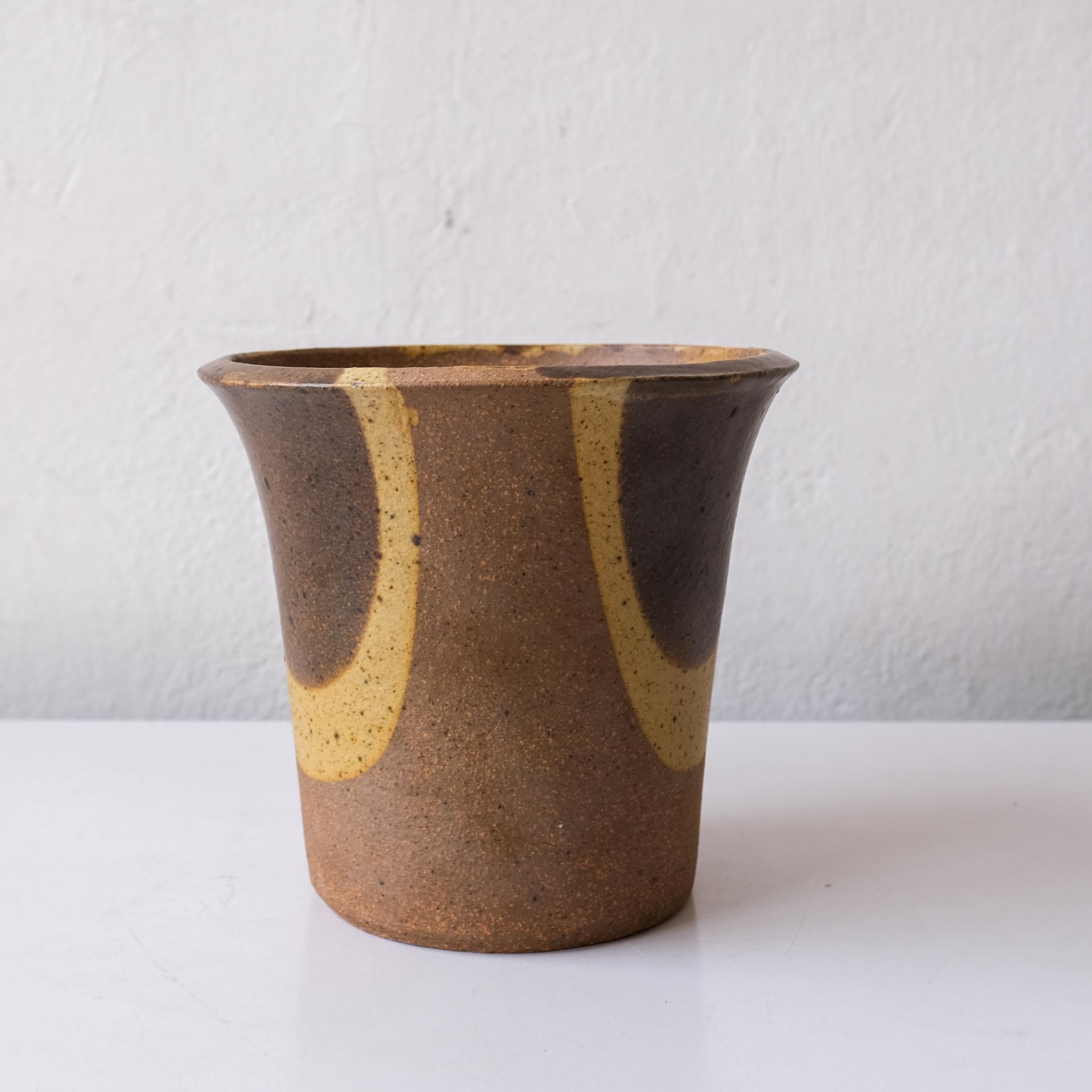 Midcentury Drip Glaze Stoneware Planter in the Style of David Cressey 2