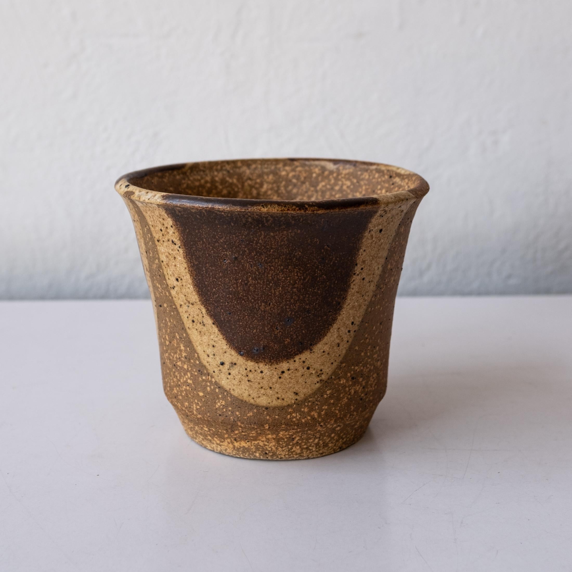 Midcentury Drip Glaze Stoneware Planter in the Style of David Cressey For Sale 1