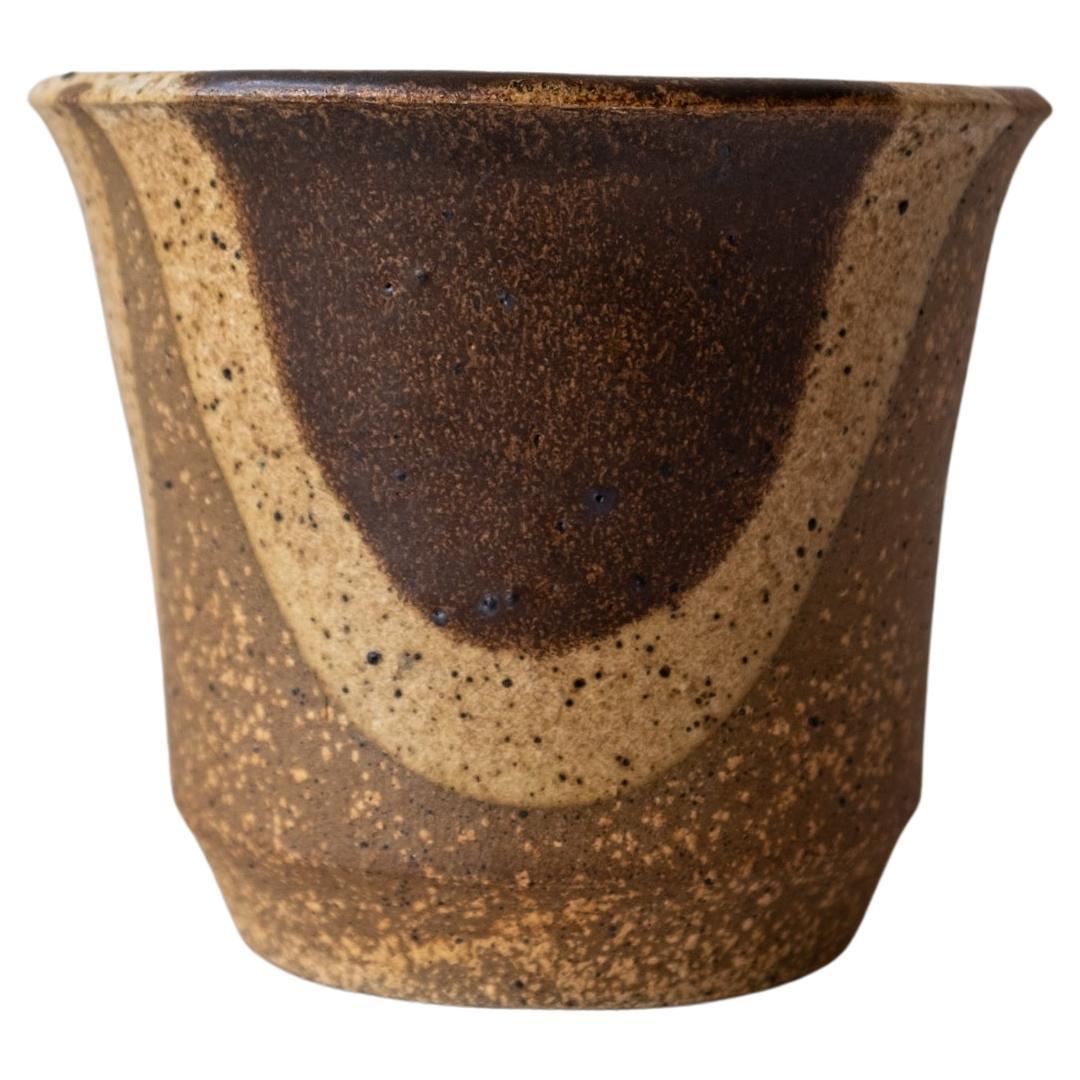 Midcentury Drip Glaze Stoneware Planter in the Style of David Cressey For Sale