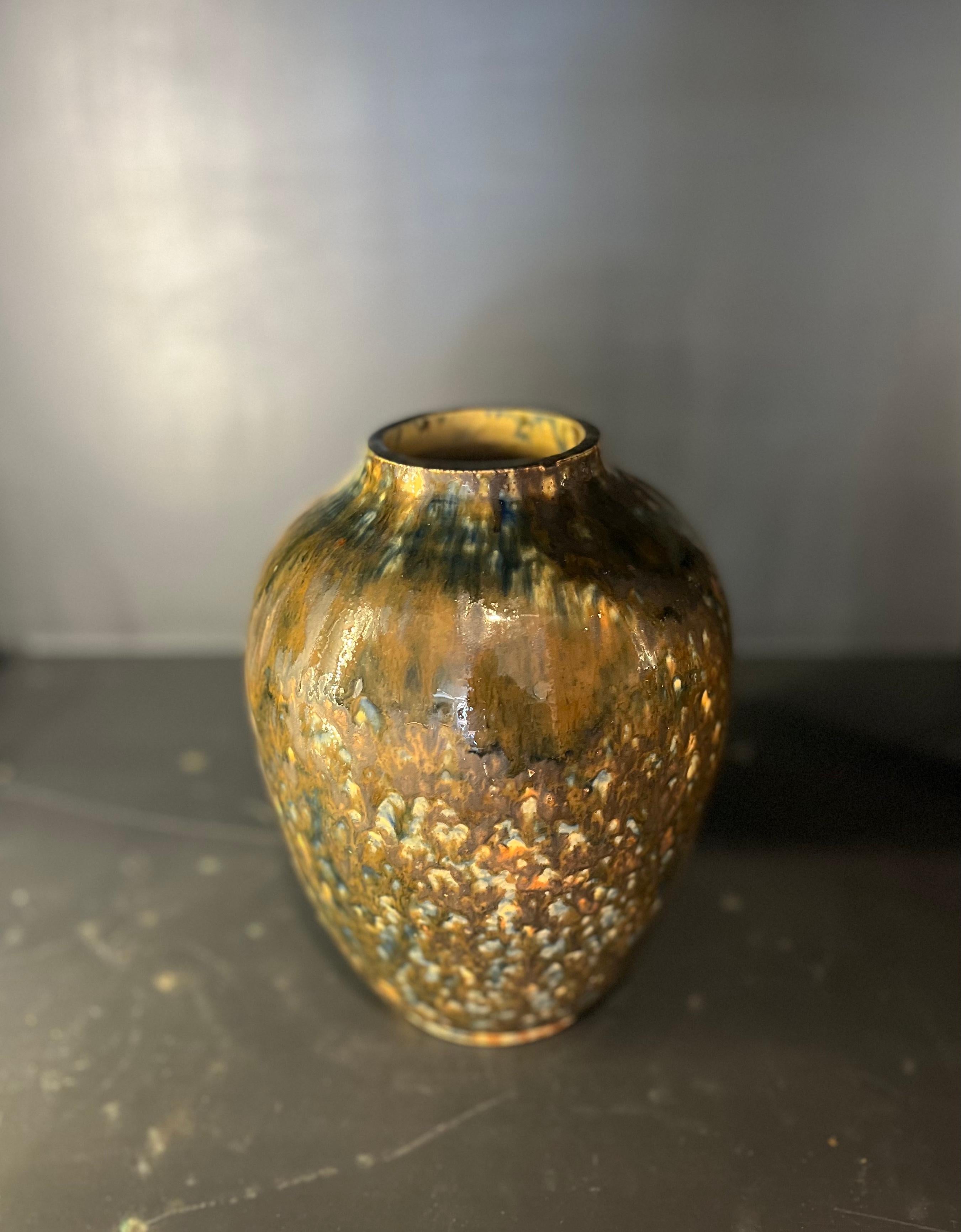 Austrian Midcentury Drip Glaze Vases For Sale