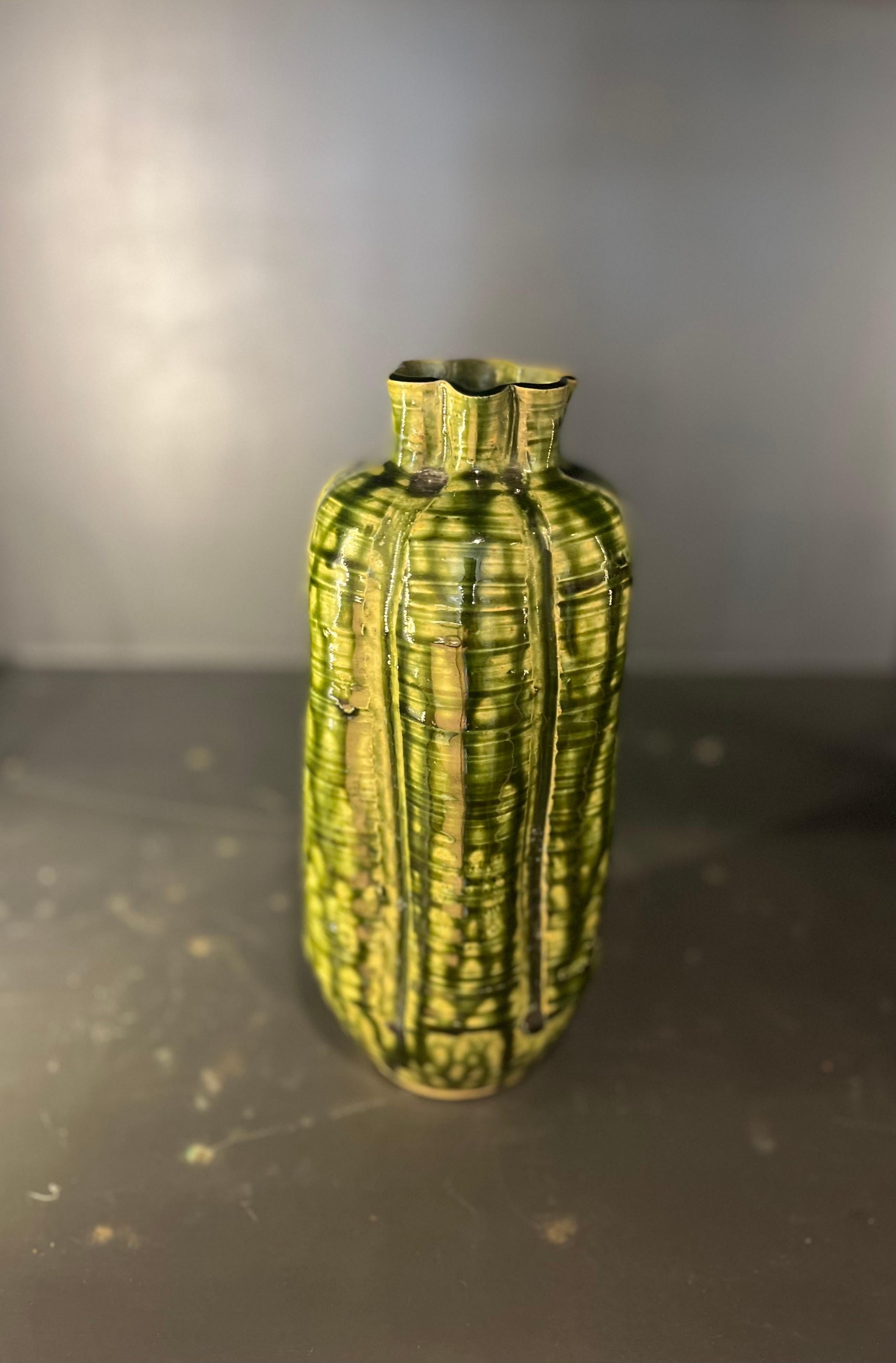 Midcentury Drip Glaze Vases For Sale 1