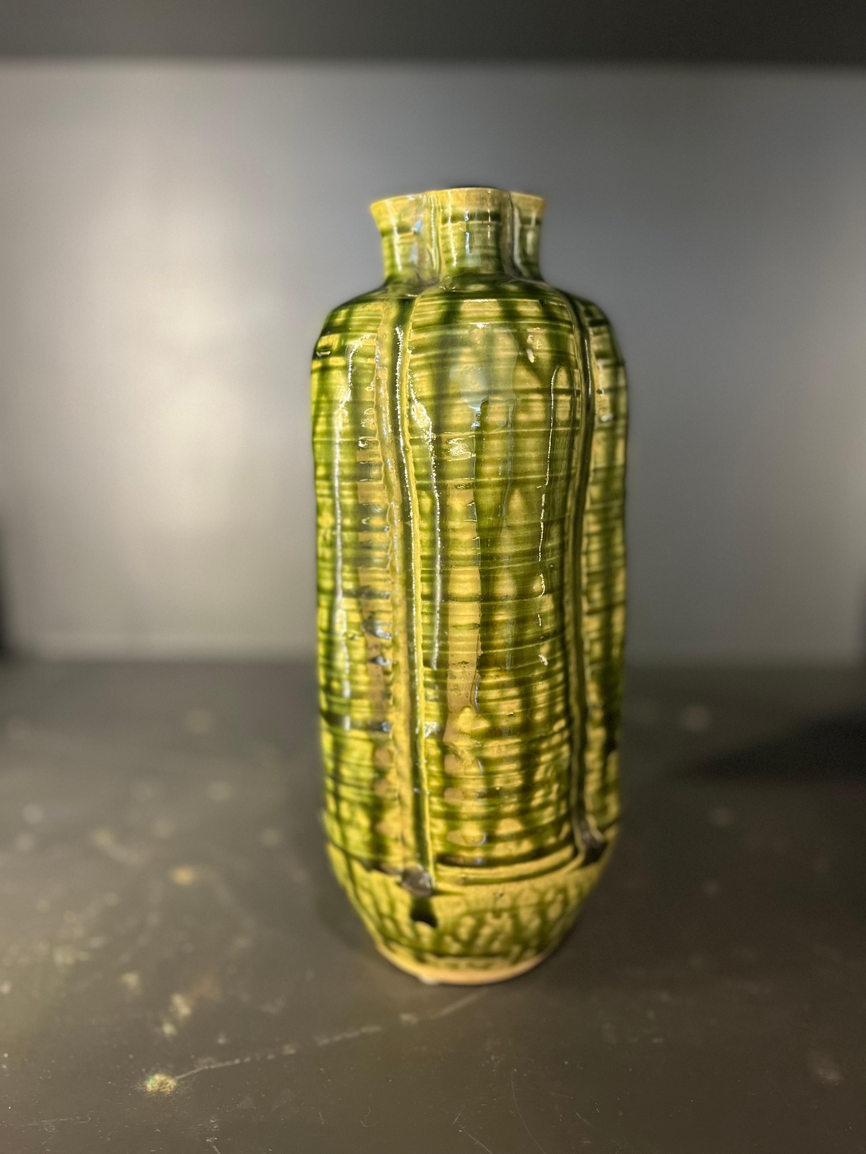 Midcentury Drip Glaze Vases For Sale 2