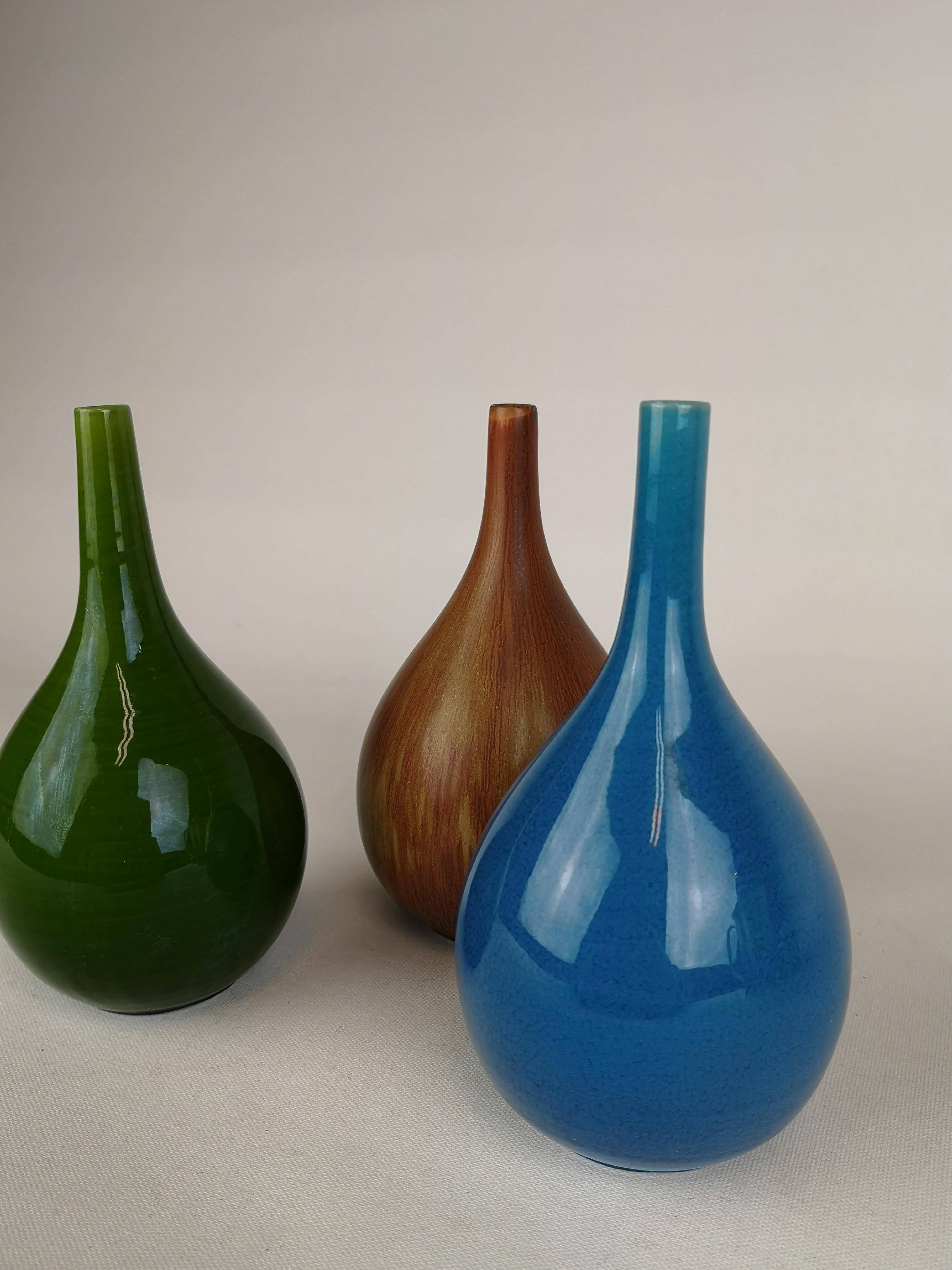 Mid-20th Century Midcentury Drop Formed Vases Carl Harry Stålhane Rörstrand, Sweden, 1960s