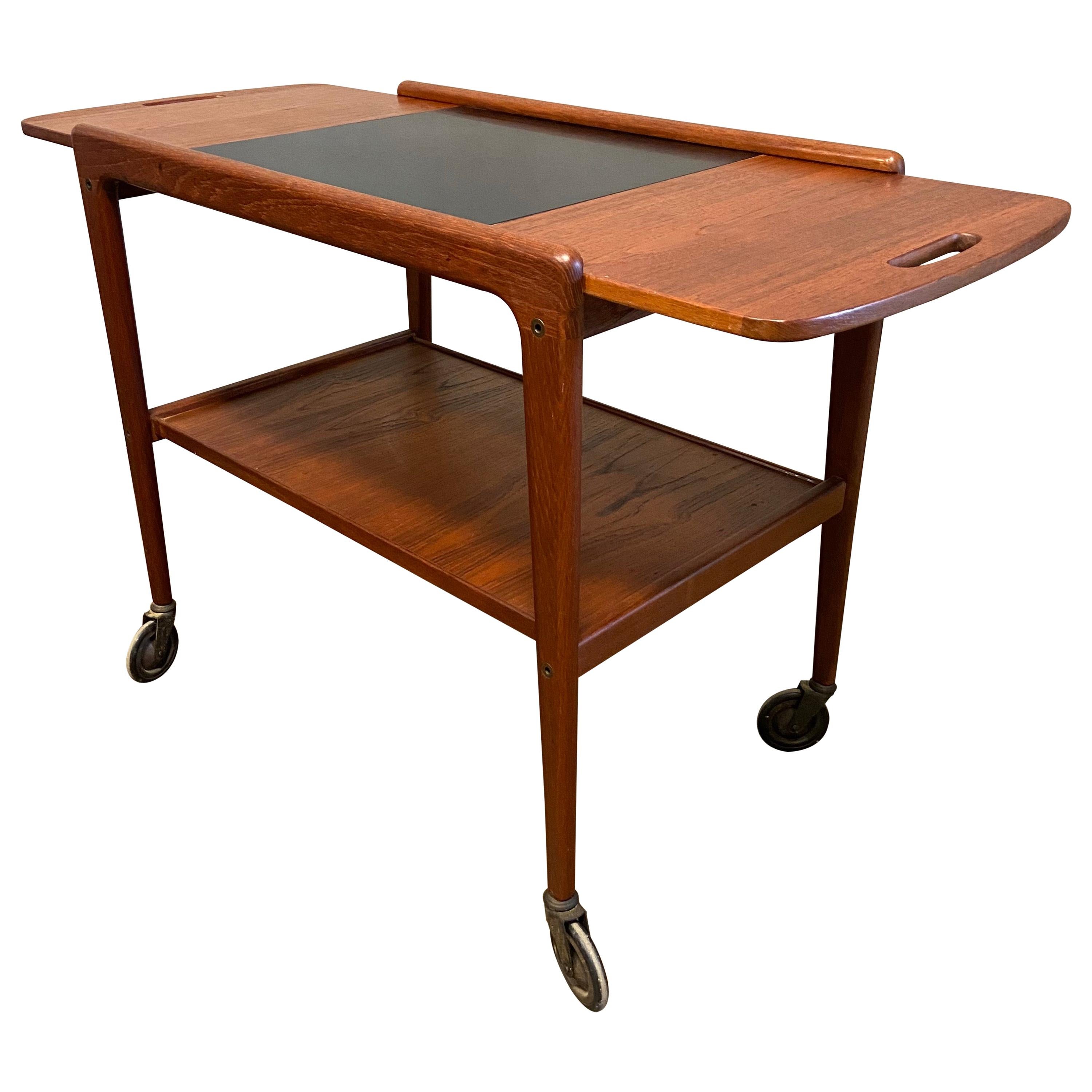 Midcentury Drop-Leaf Server in Teak