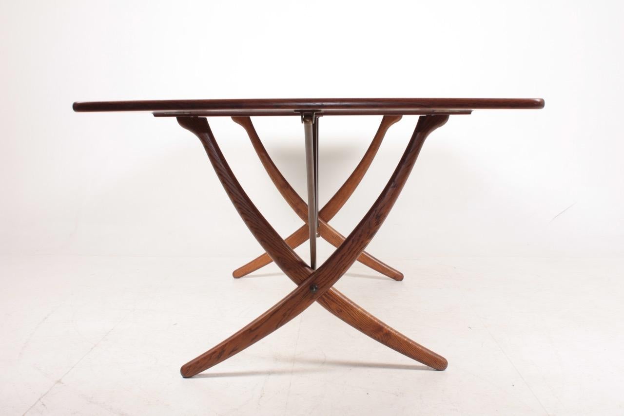 Midcentury Drop-Leaf Table in Teak Model l AT-304 by Hans Wegner, 1950 8
