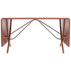 Midcentury Drop-Leaf Table in Teak Model l AT-304 by Hans Wegner, 1950