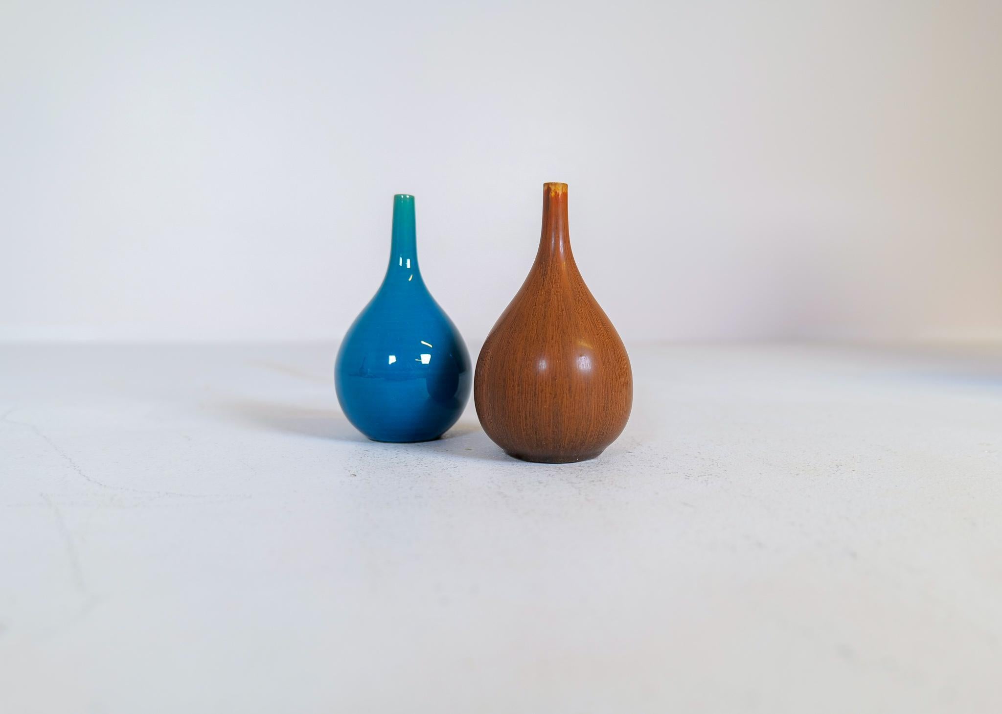 Swedish Midcentury Modern Drop Shaped Vases Carl Harry Stålhane Rörstrand, Sweden, 1960s For Sale