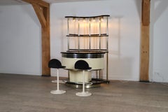 Midcentury Dry Bar Set By Guzzini For Stilglass Donati, Italy 1970s