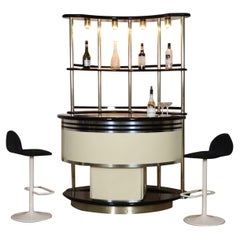 Set de bar sec du milieu du siècle par Guzzini pour Stilglass Donati, Italie, années 1970