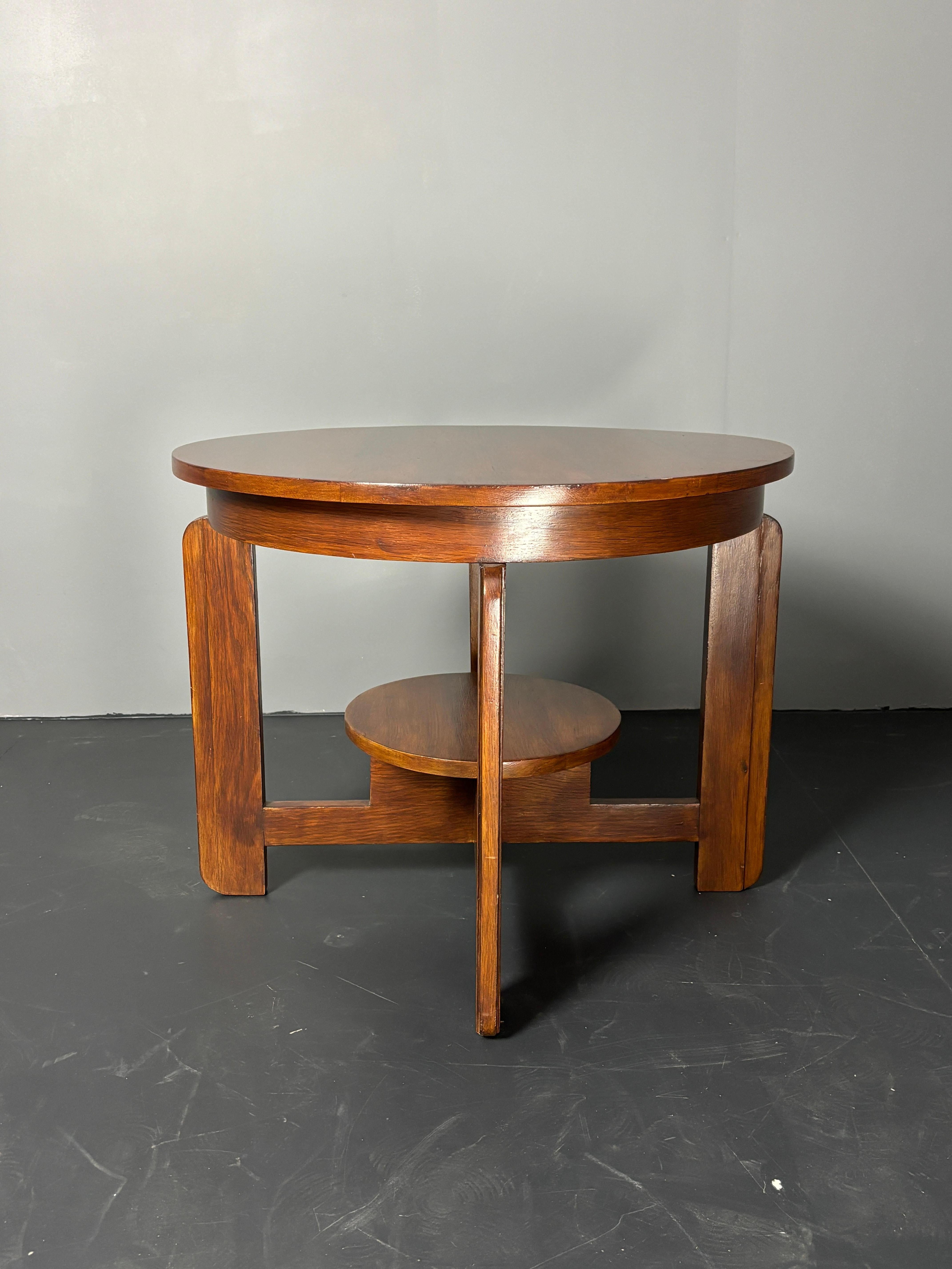 Table d'appoint ou table basse en acajou Art déco hollandais du milieu du siècle, vers 1940 - 1950 en vente 4