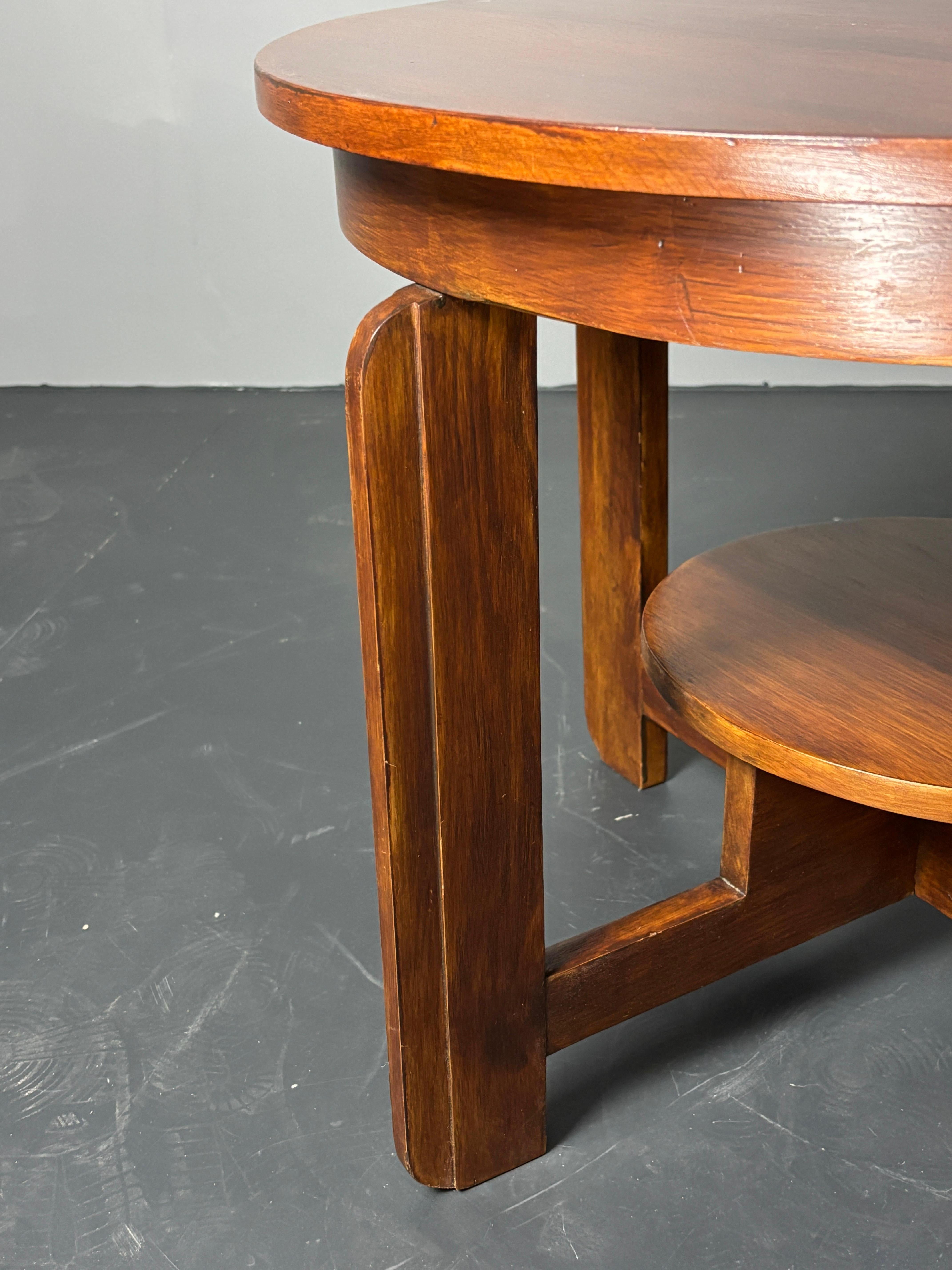 Table d'appoint ou table basse en acajou Art déco hollandais du milieu du siècle, vers 1940 - 1950 en vente 7