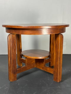 Midcentury Dutch Art Deco mahogany side or coffee table, ca 1940s - 1950s