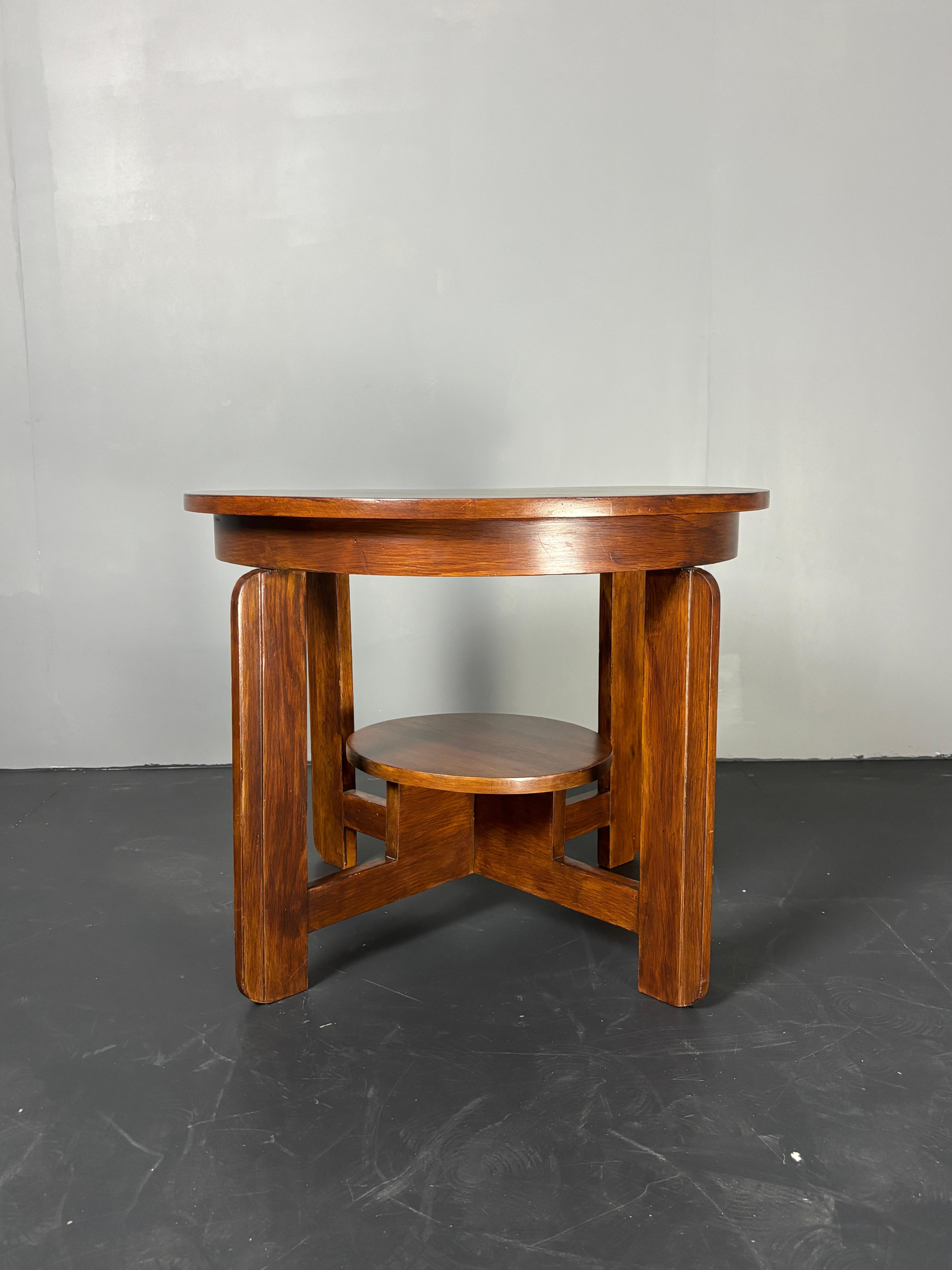 Table d'appoint ou table basse en acajou Art déco hollandais du milieu du siècle, vers 1940 - 1950 Bon état - En vente à Zaandam, NL