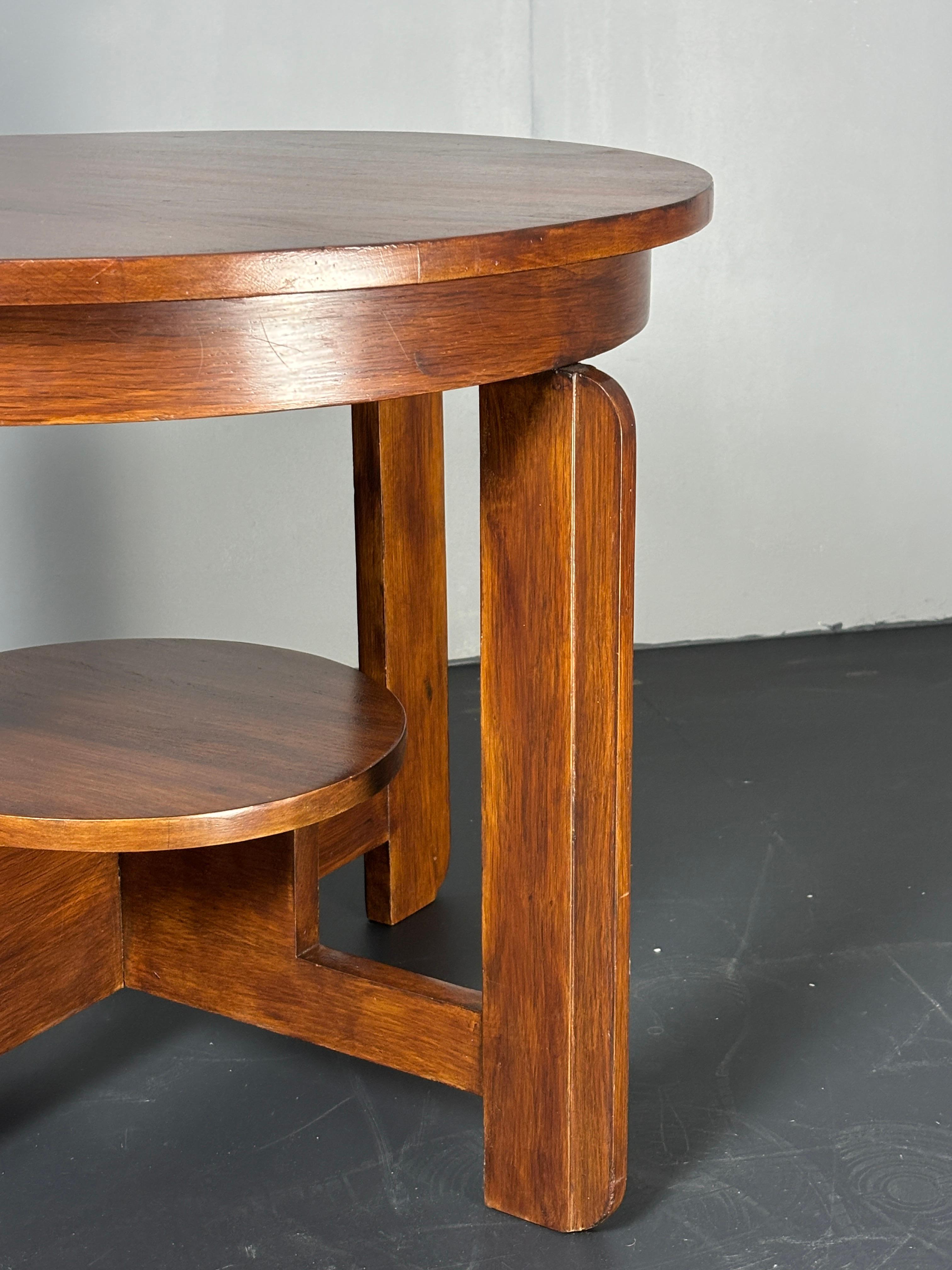 Table d'appoint ou table basse en acajou Art déco hollandais du milieu du siècle, vers 1940 - 1950 en vente 1