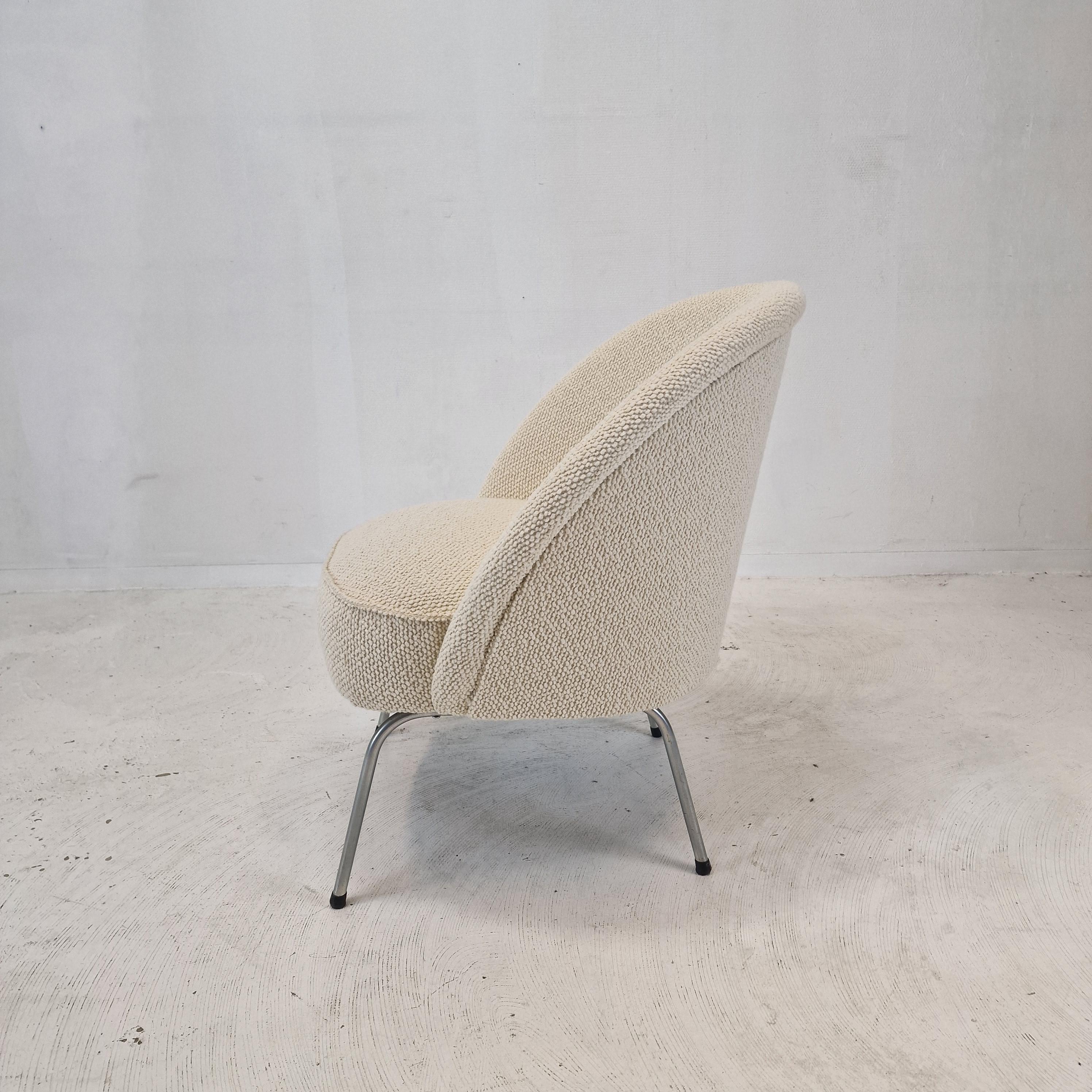 Steel Midcentury Dutch Cocktail or Side Chair, 1970s For Sale