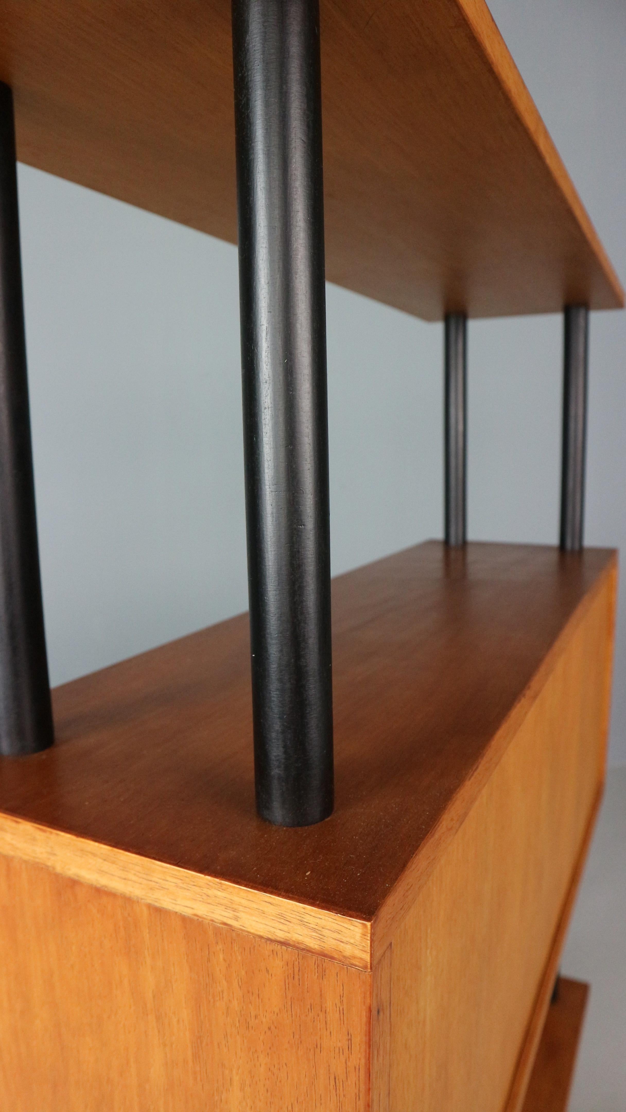 Midcentury Dutch design cabinet ‘Stokkenkast’ wall unit Willem Lutjens, 1950s 11