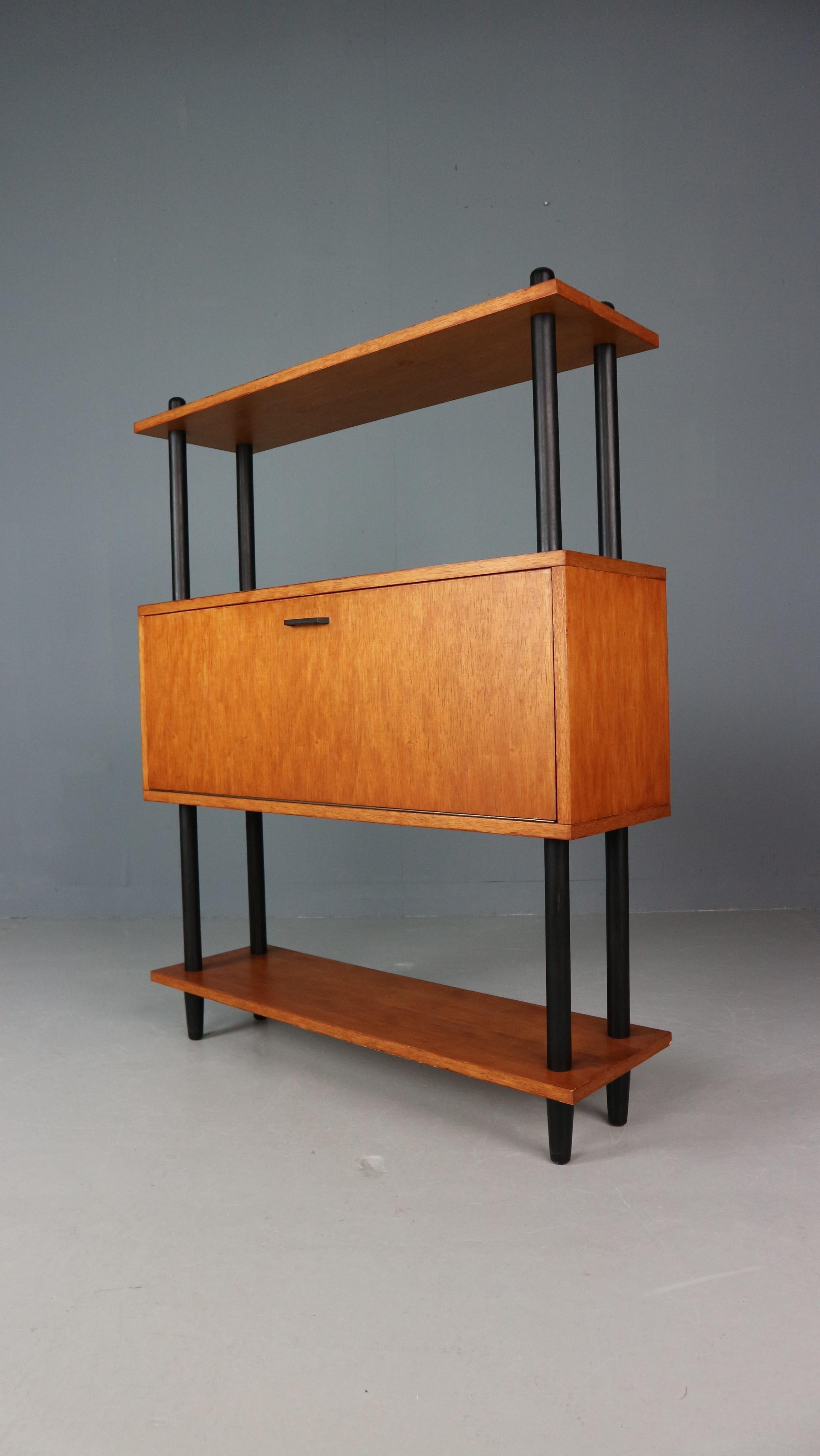Midcentury Dutch design cabinet ‘Stokkenkast’ wall unit Willem Lutjens, 1950s 12