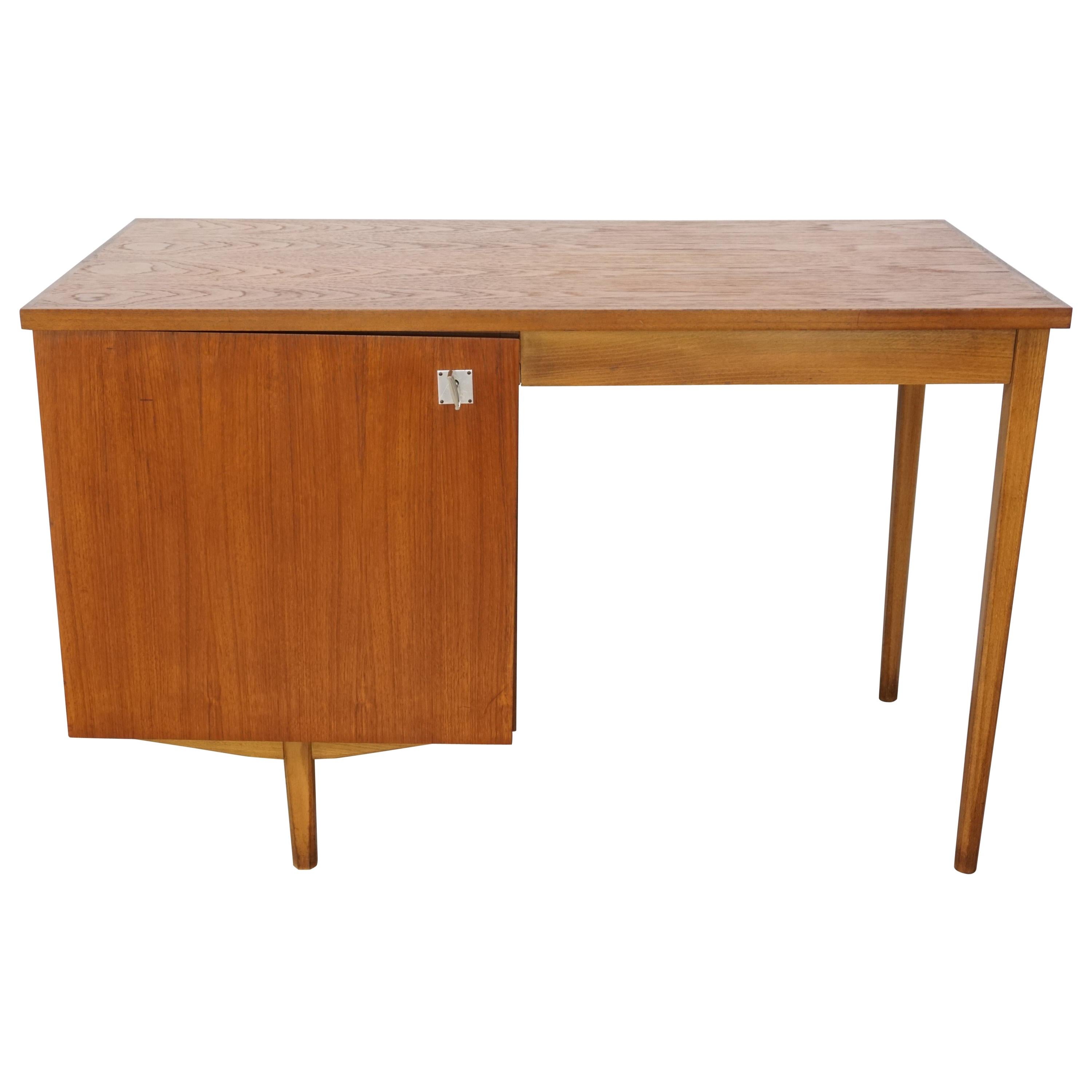 Midcentury Dutch Design "Combineurop" Teak Wooden Desk