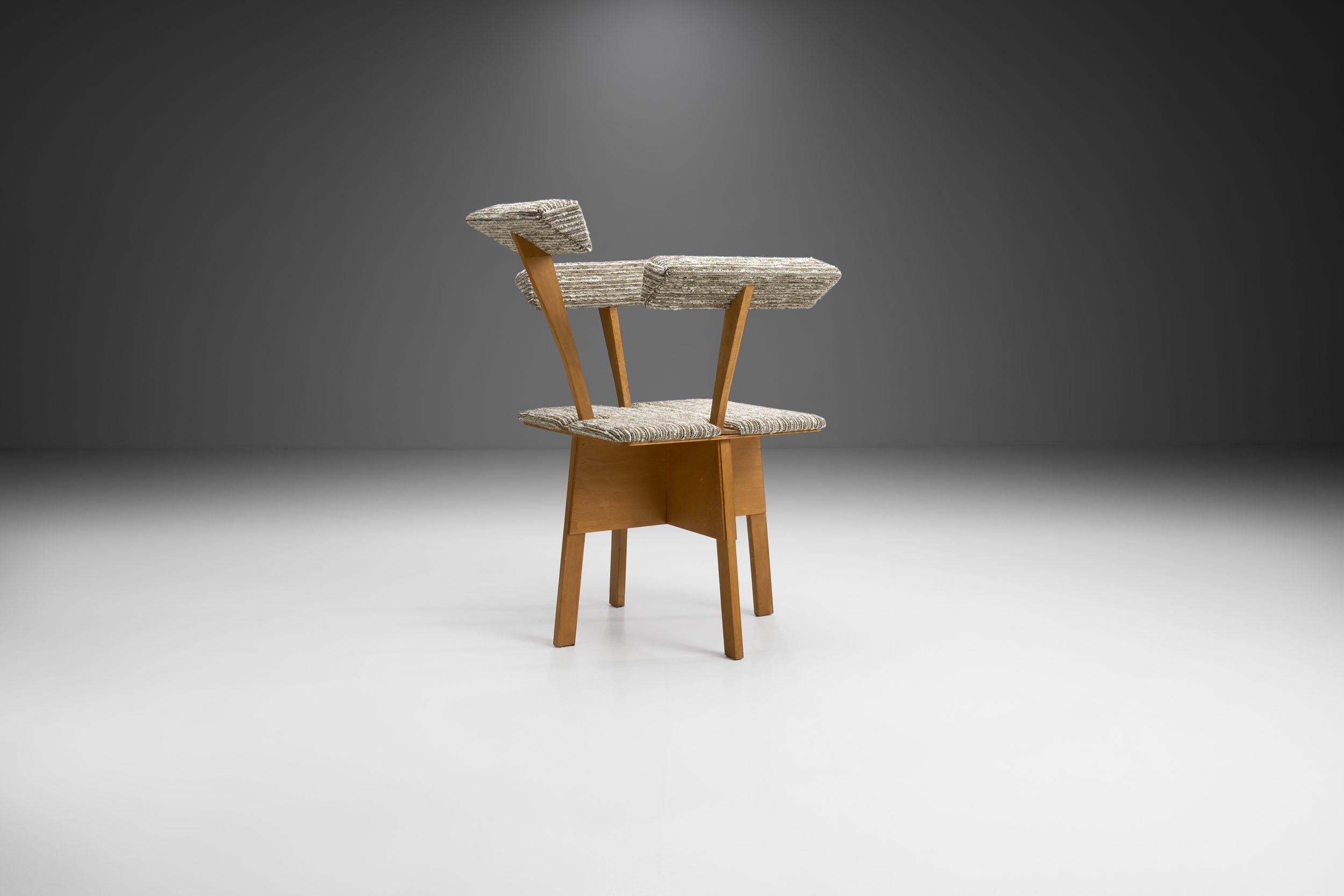 Mid-Century Modern Chaise en contreplaqué néerlandais du milieu du siècle dernier, Pays-Bas, années 1940 en vente