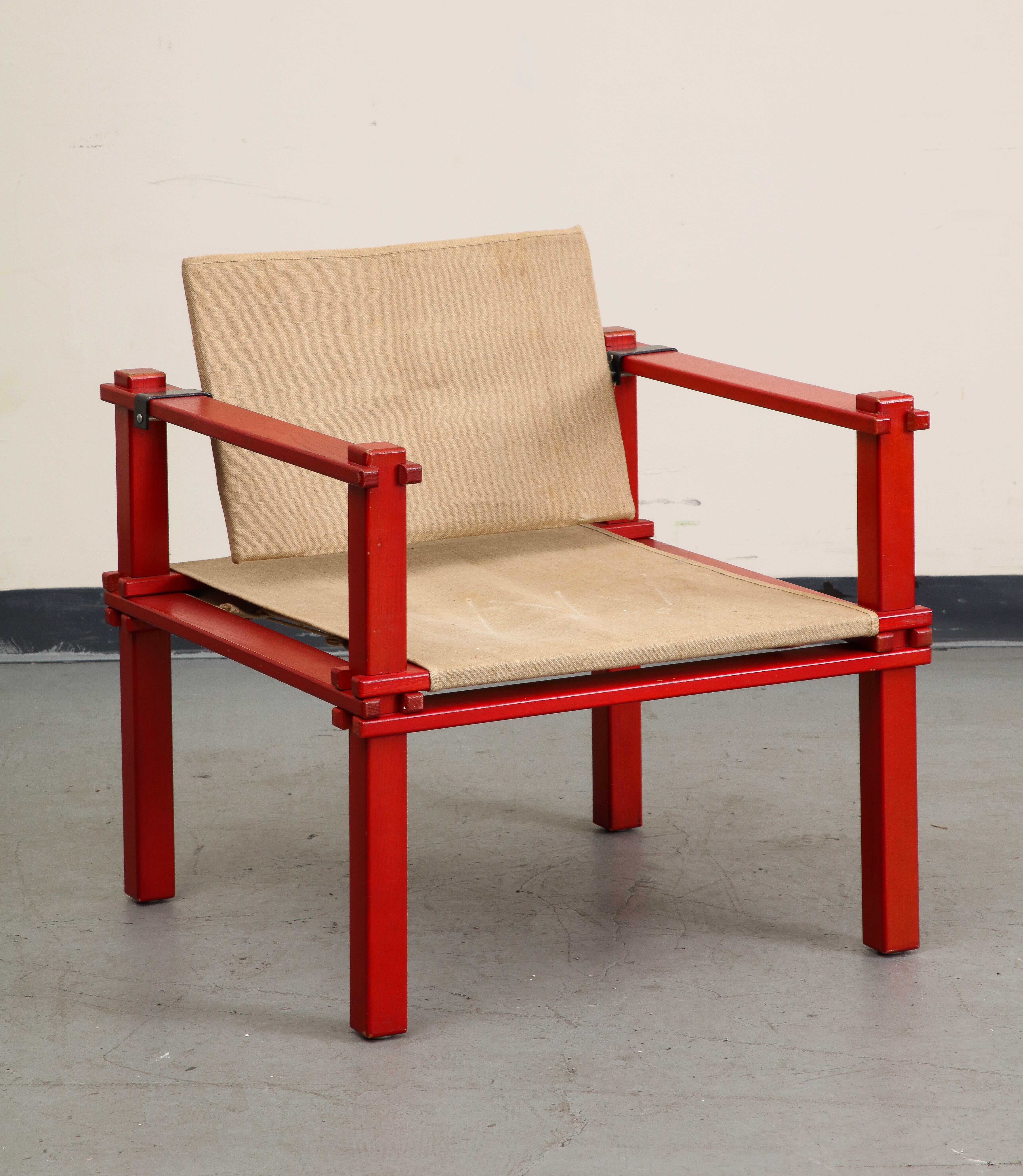 Mid-Century Modern Midcentury Dutch Red Lacquered 