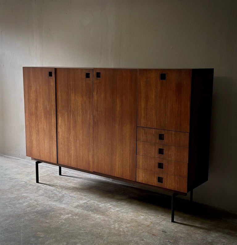 Midcentury Dutch Wooden Sideboard For Sale at 1stDibs