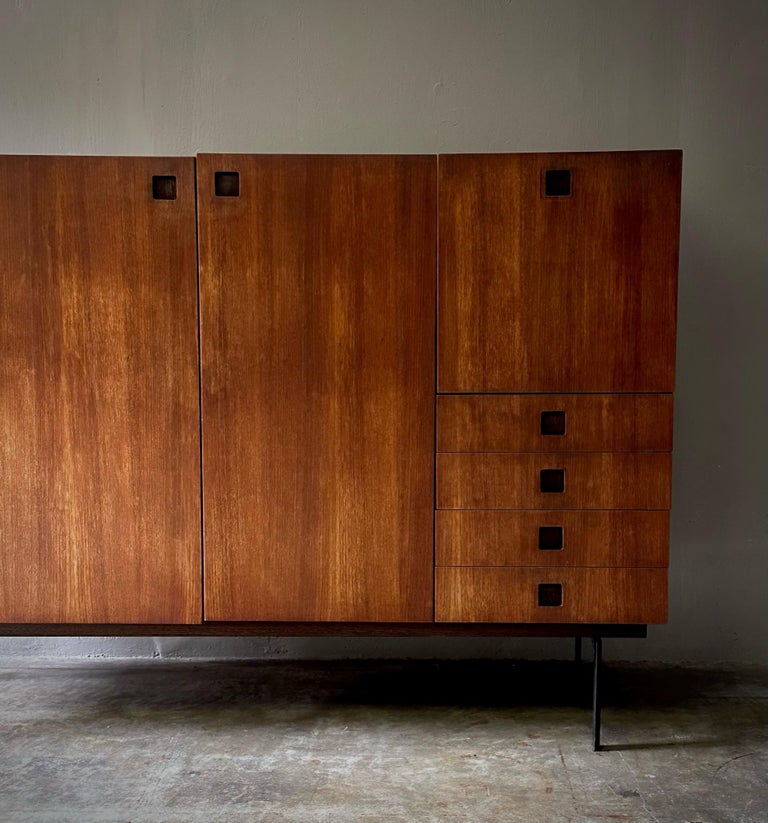 Midcentury Dutch Wooden Sideboard For Sale at 1stDibs