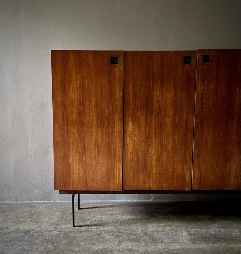 Midcentury Dutch Wooden Sideboard For Sale at 1stDibs