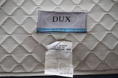 Mid-Century DUX Form 7 Swivel Blue Leather Lounge & Ottoman Des. Alf Svensson