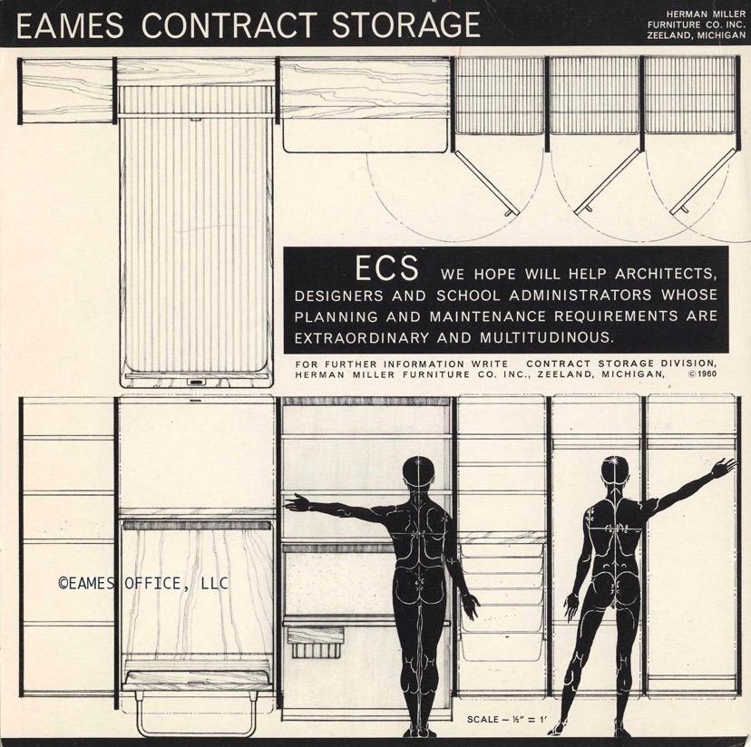 Mid-Century Eames-Kommodenlager „ECS“ 12