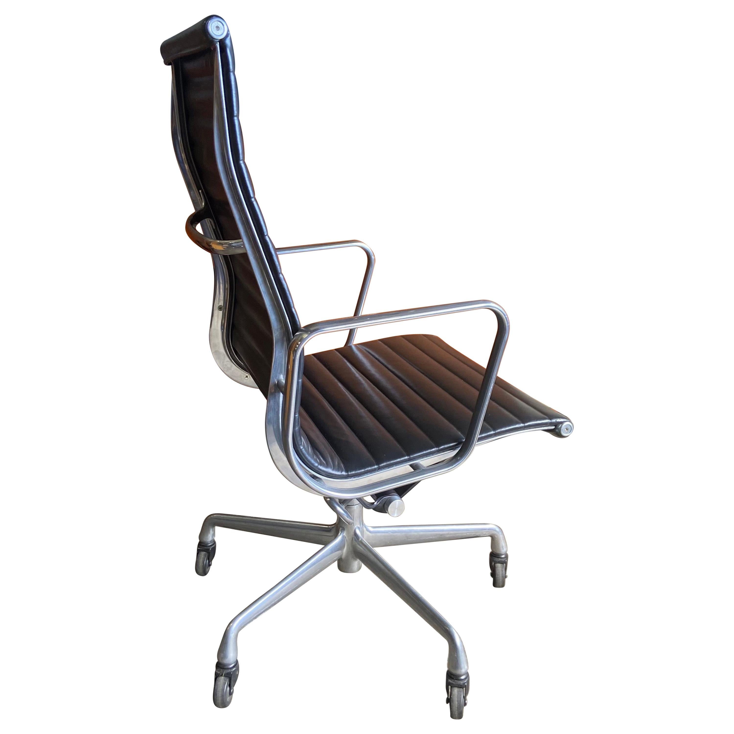 Eames for Herman Miller Aluminum High Back Lounge Chair at 1stDibs