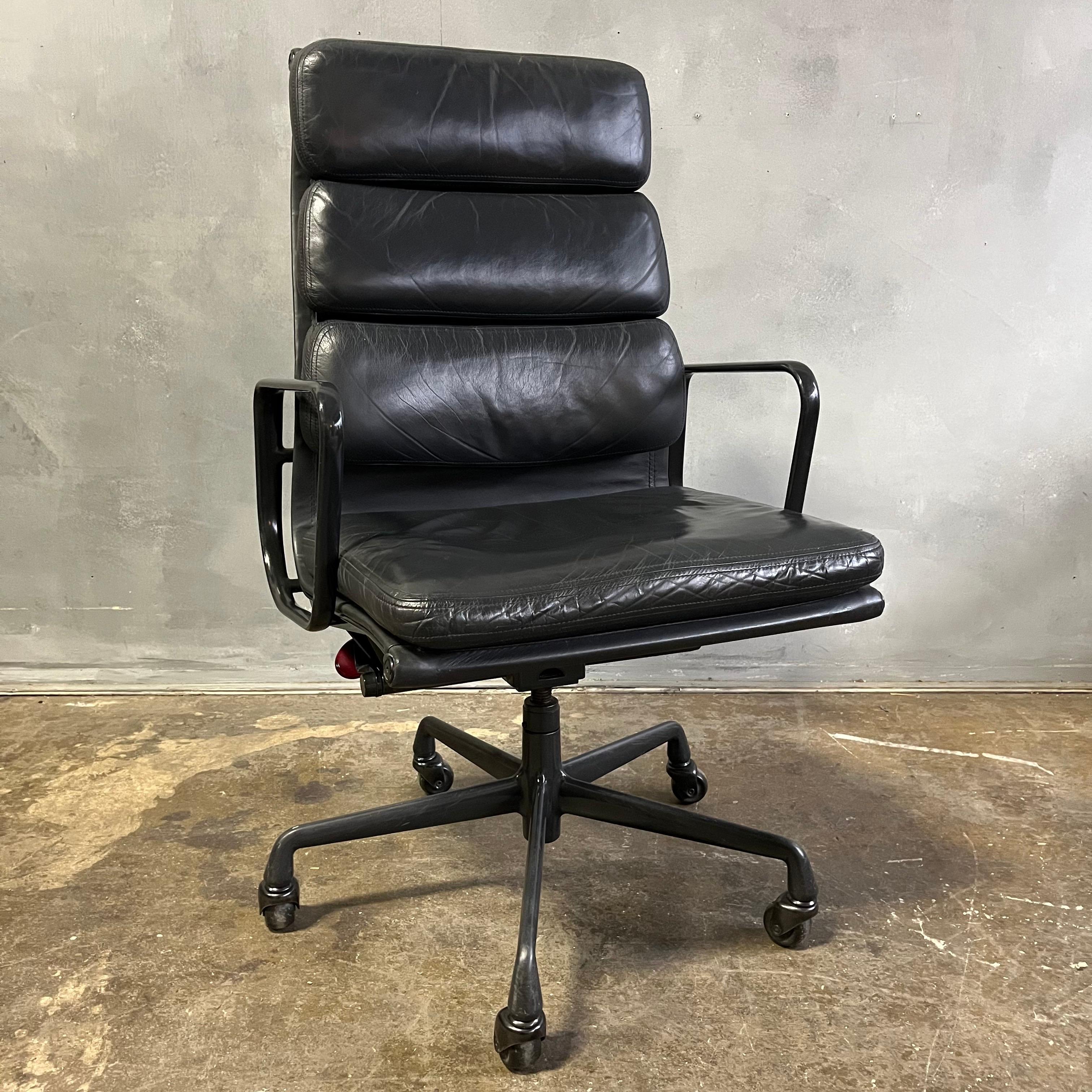 American Midcentury Eames High Back Soft Pad Chair for Herman Miller